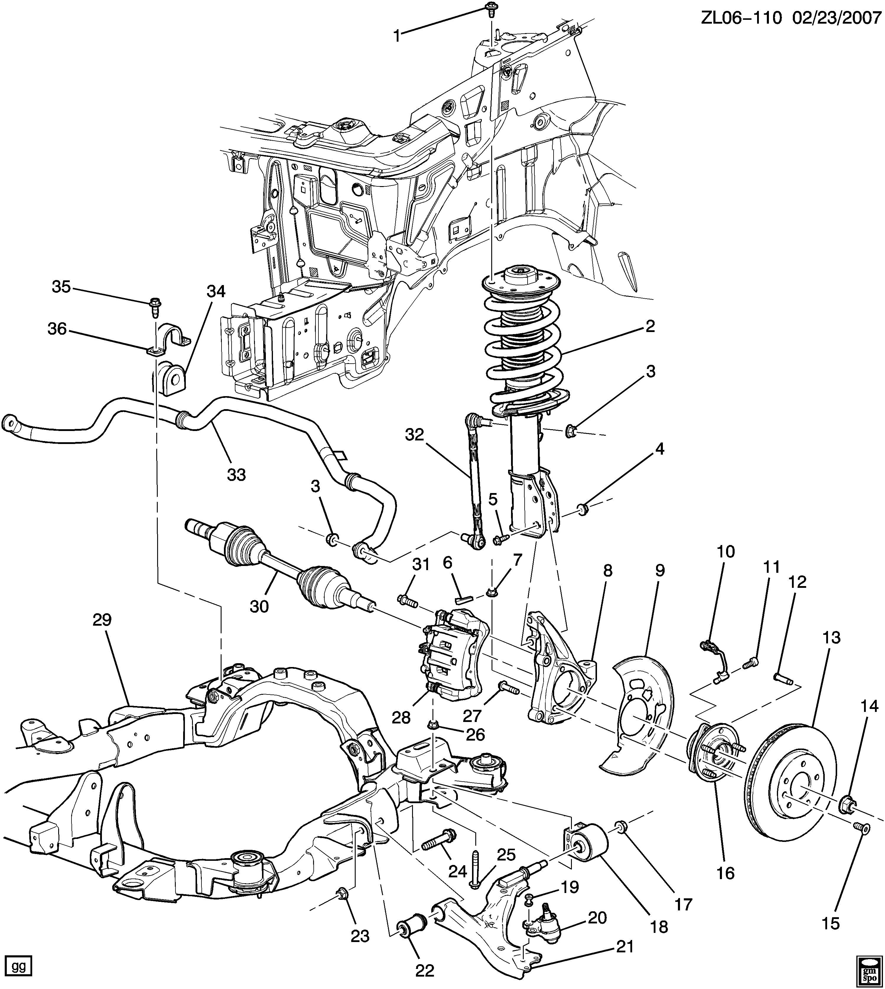 Opel 25848407 - Sospensione a ruote indipendenti www.autoricambit.com