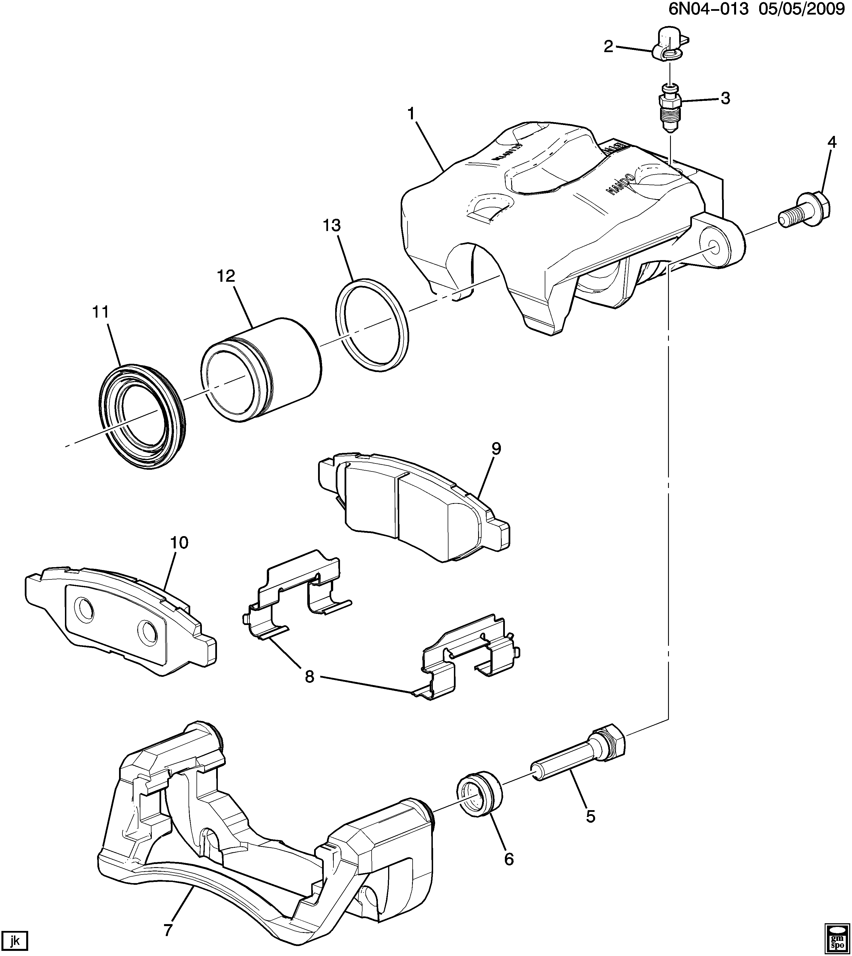 Cadillac 20962994 - Kit pastiglie freno, Freno a disco www.autoricambit.com