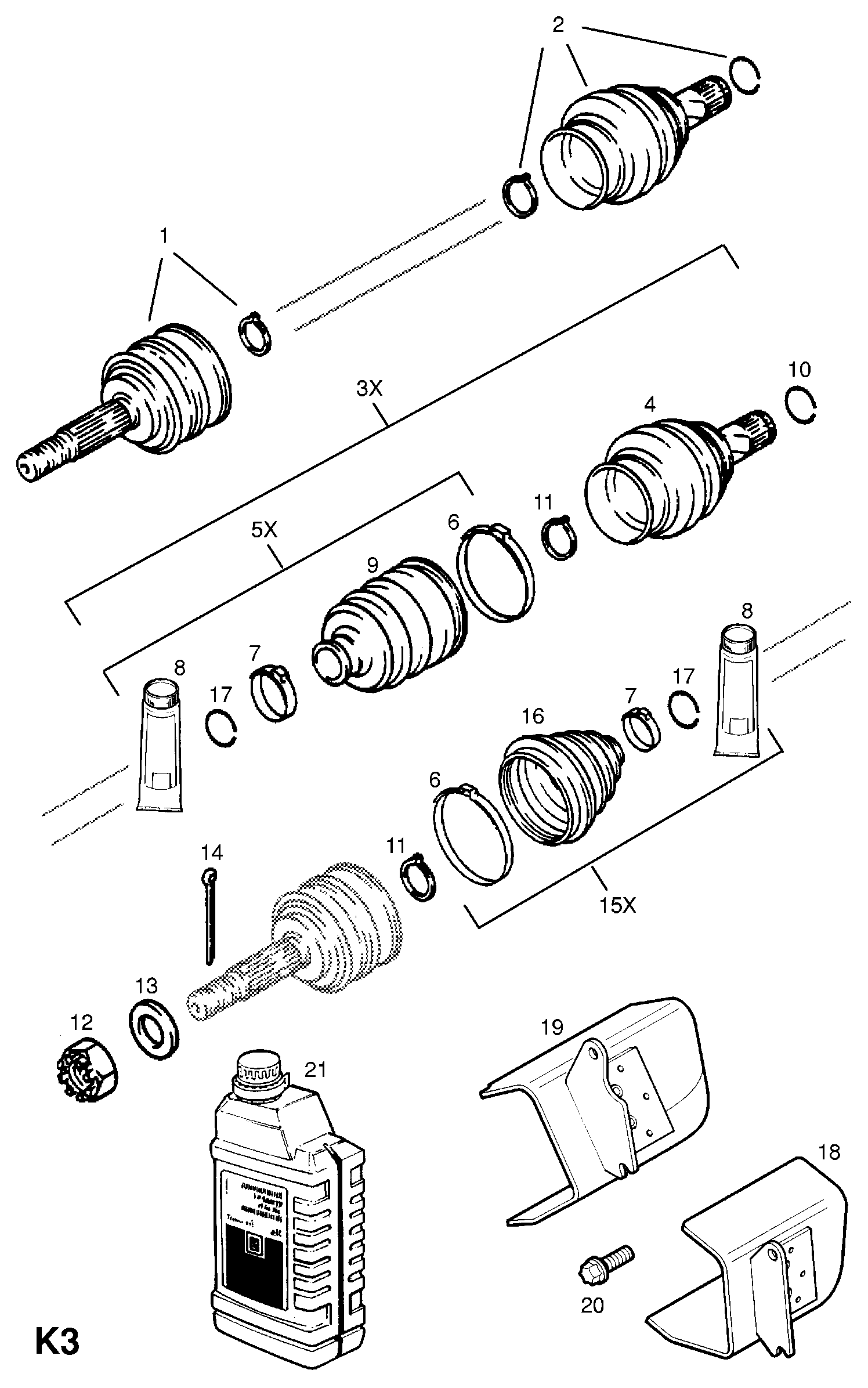 Opel 1603205 - Cuffia, Semiasse www.autoricambit.com