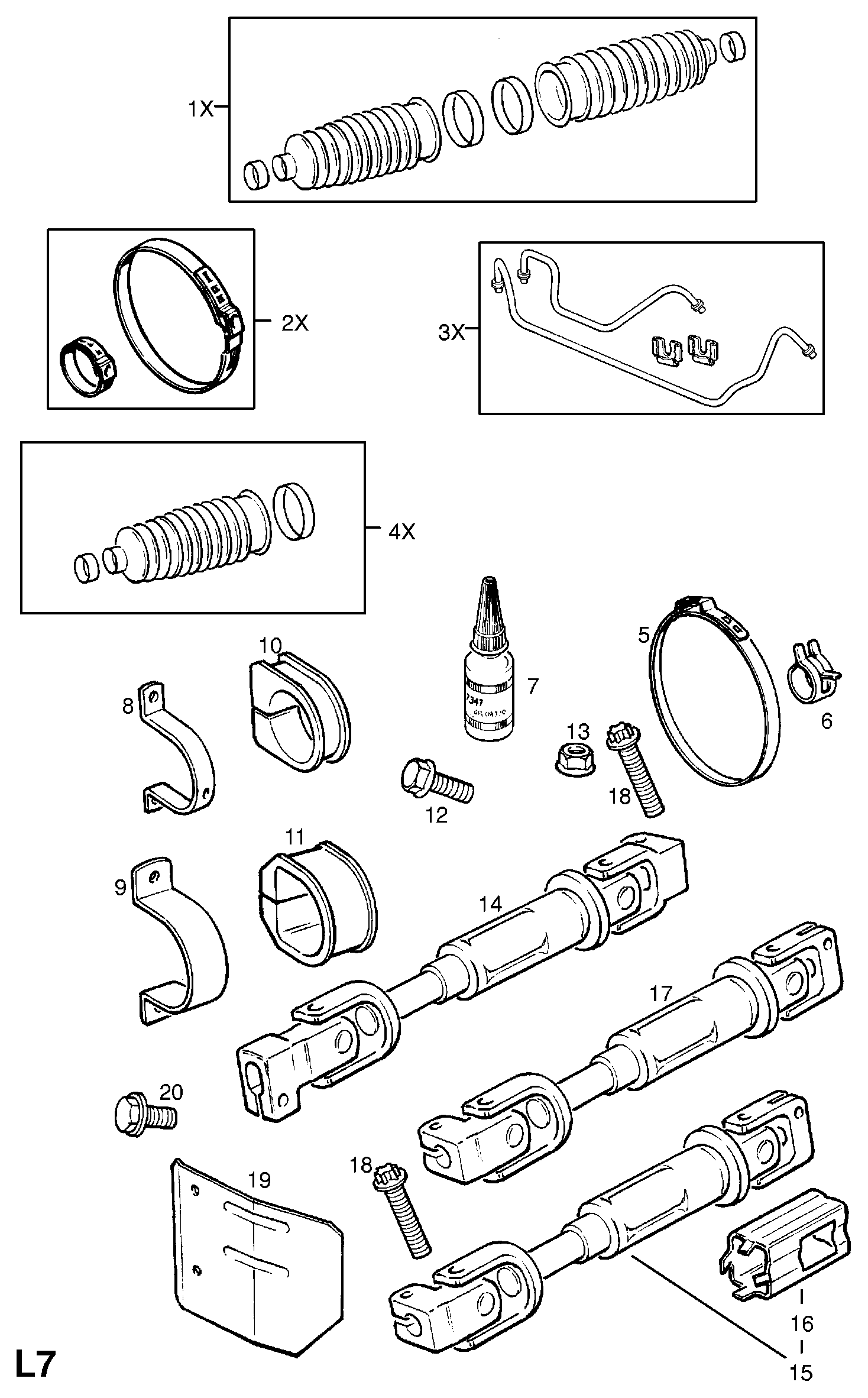 Opel 16 09 096 - Kit soffietto, Sterzo www.autoricambit.com