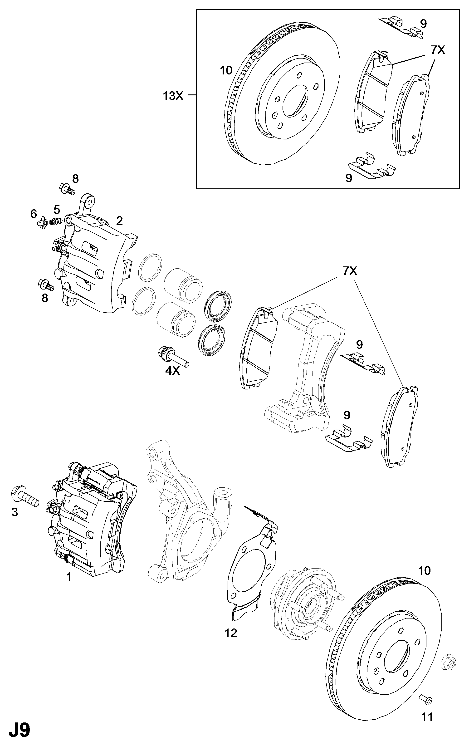 Opel 95599732 - Kit pastiglie freno, Freno a disco www.autoricambit.com