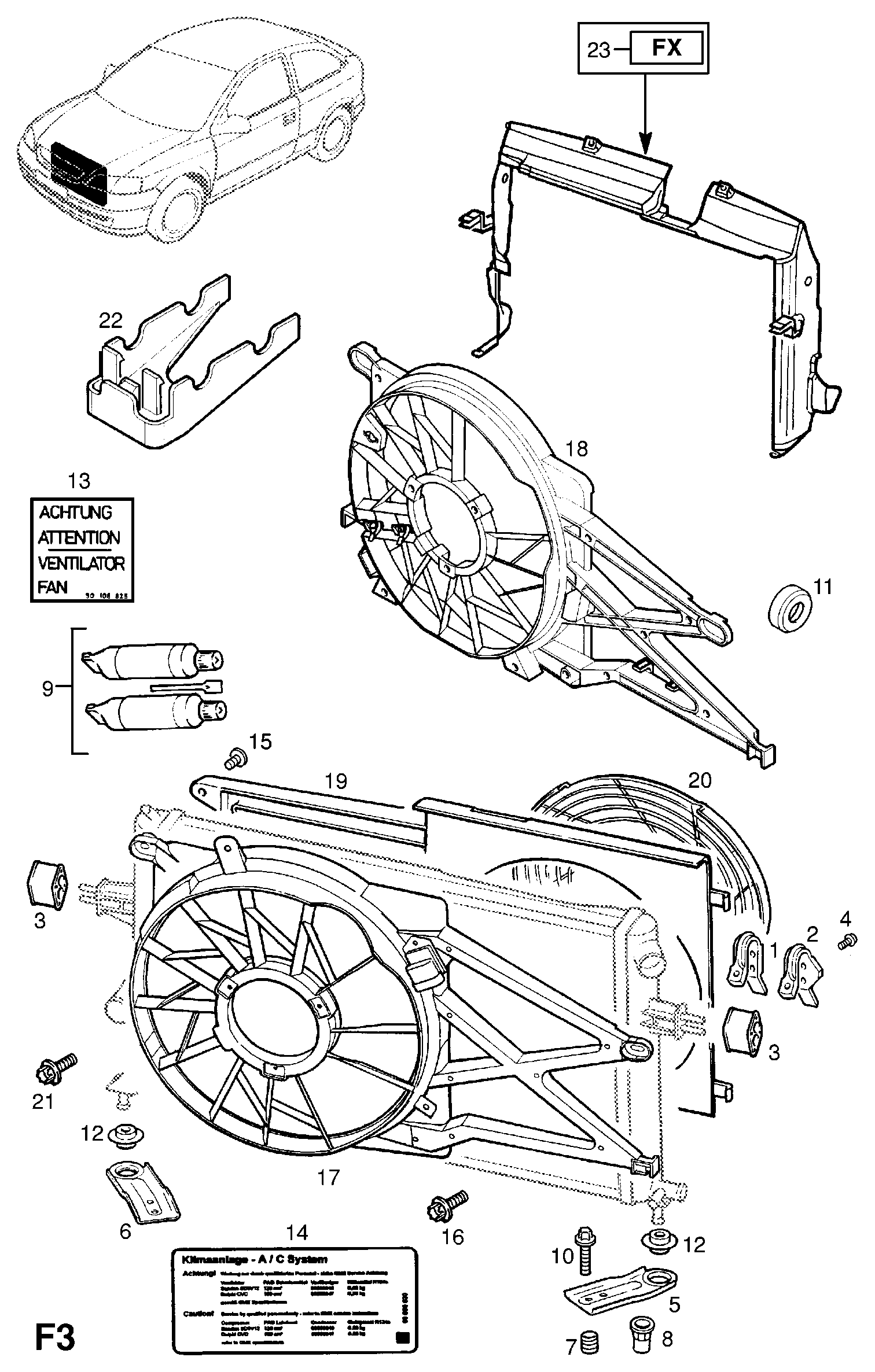 Opel 1341611 - Ventola, Raffreddamento motore www.autoricambit.com