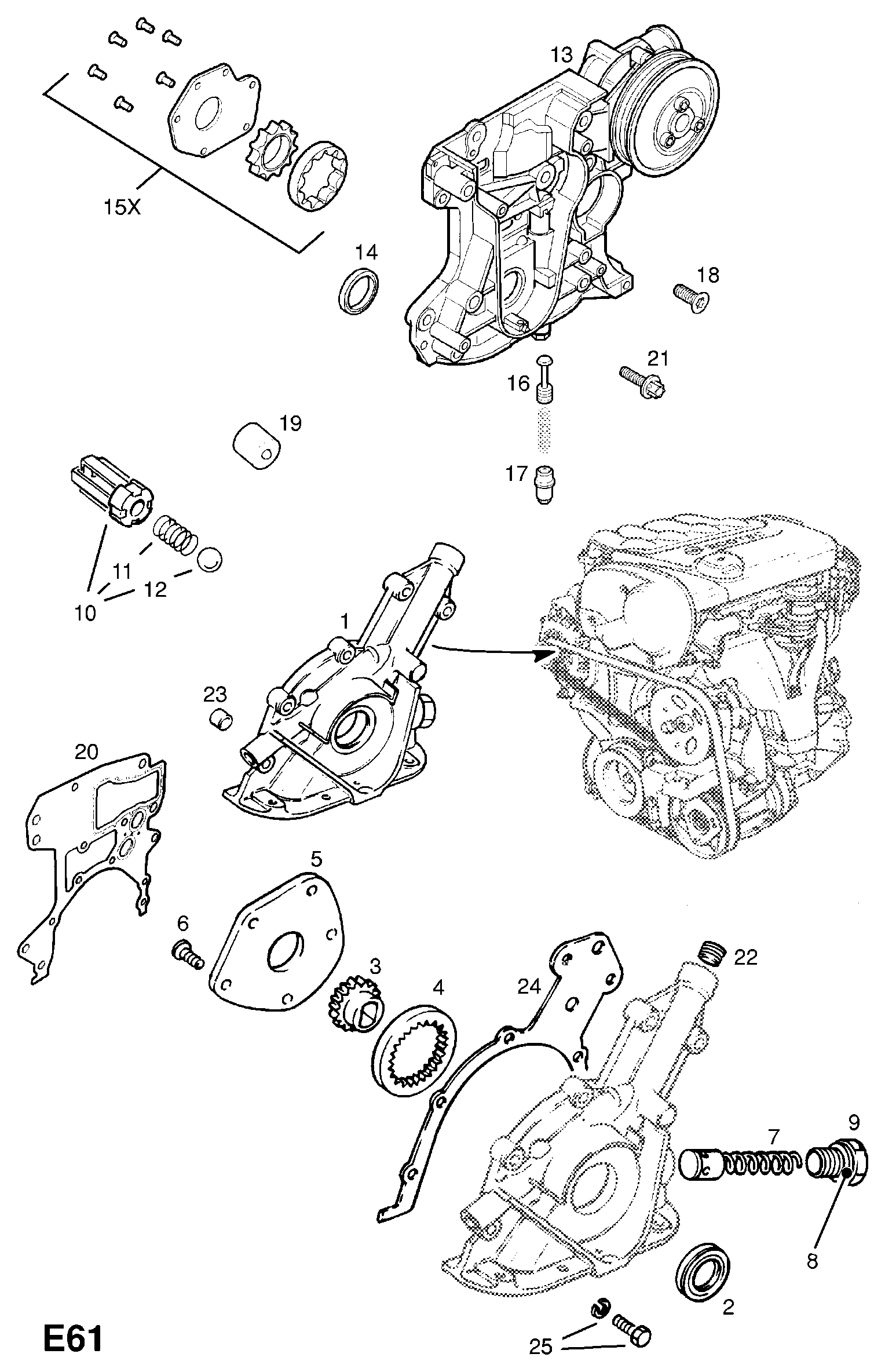 Opel 56 38 611 - Guarnizione, Carter distribuzione www.autoricambit.com