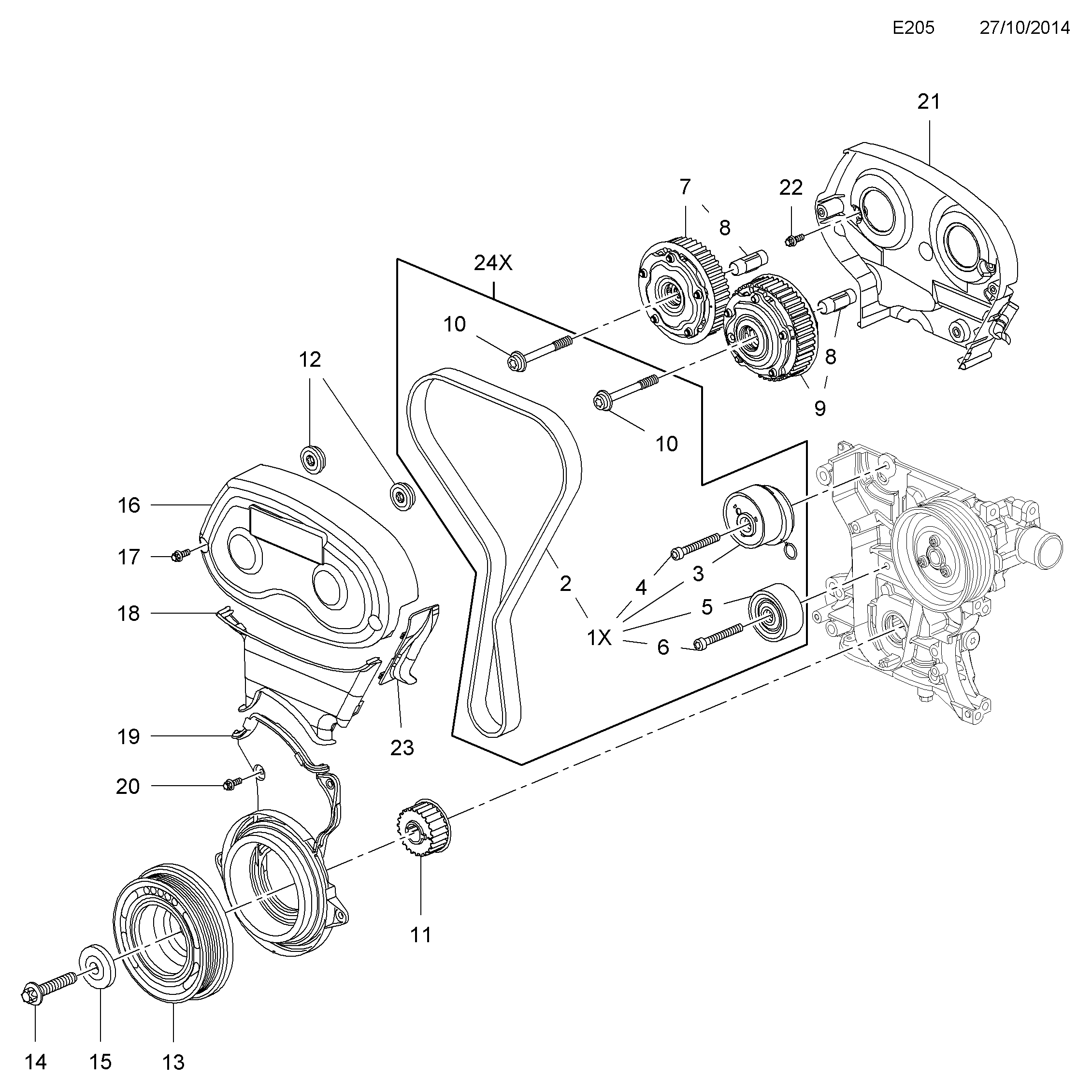 Opel 20 05 850 - Kit cinghie dentate www.autoricambit.com