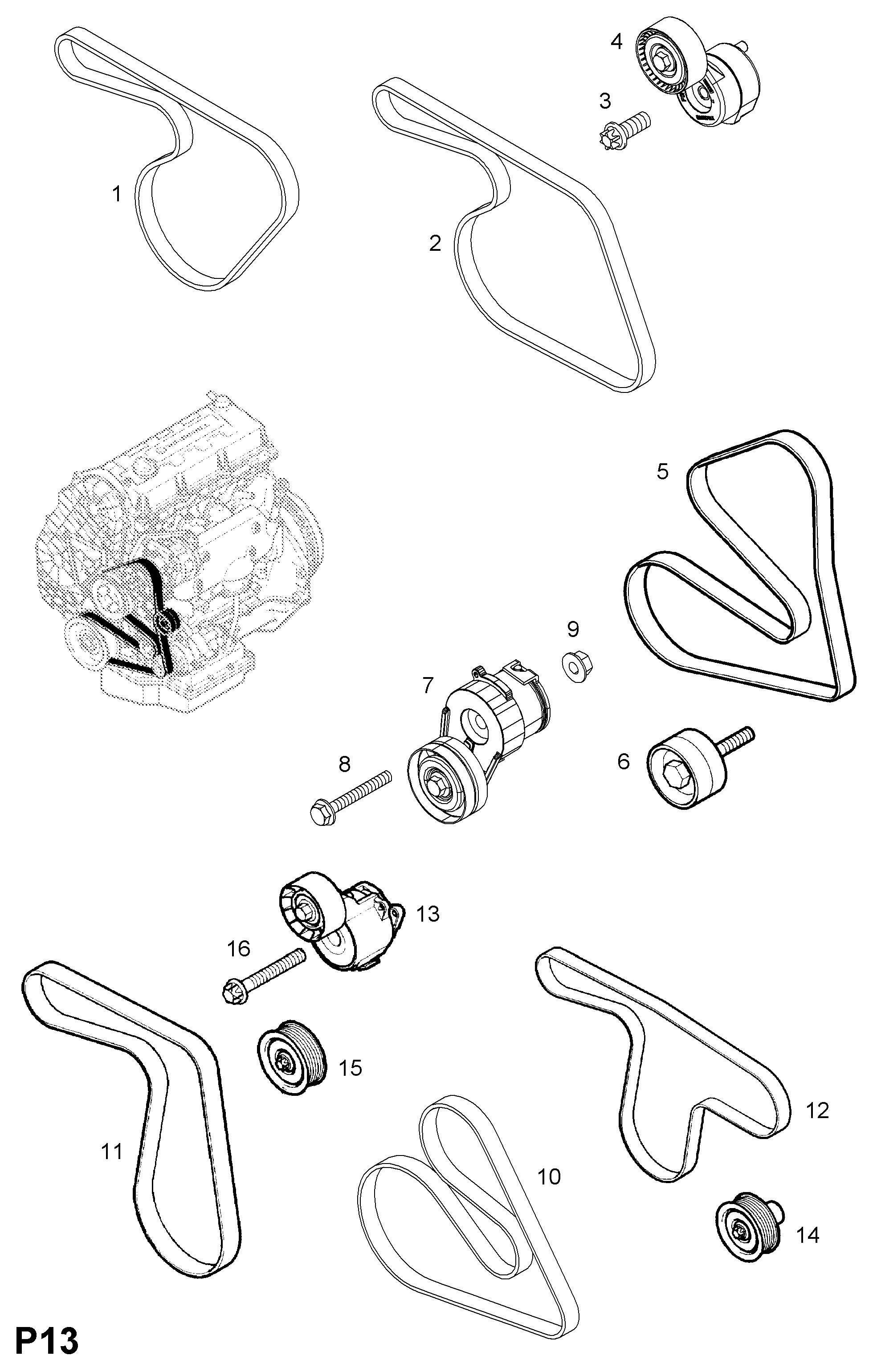 Opel 6340625 - Cinghia Poly-V www.autoricambit.com