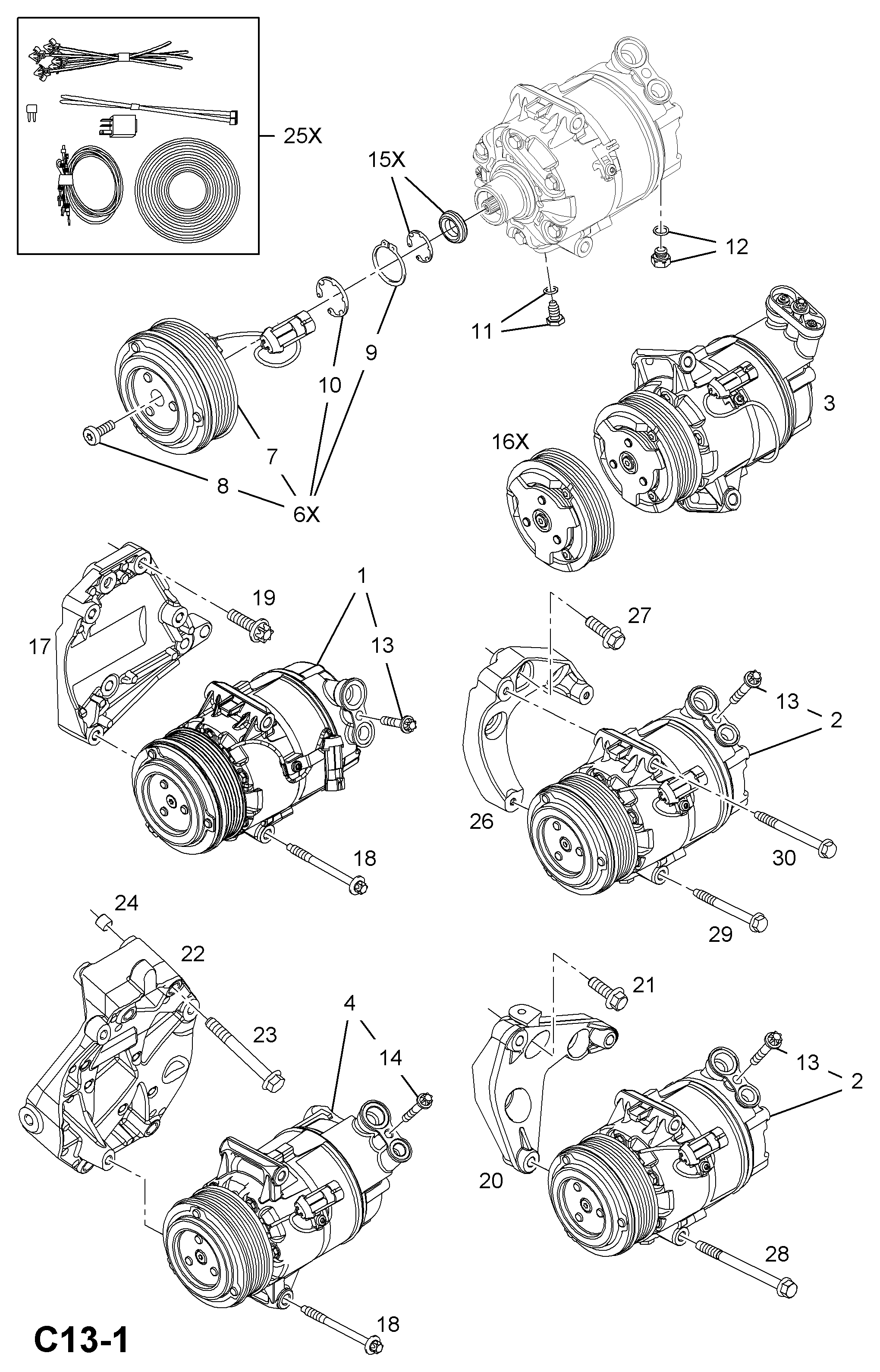 Opel 68 54 056 - Compressore, Climatizzatore www.autoricambit.com