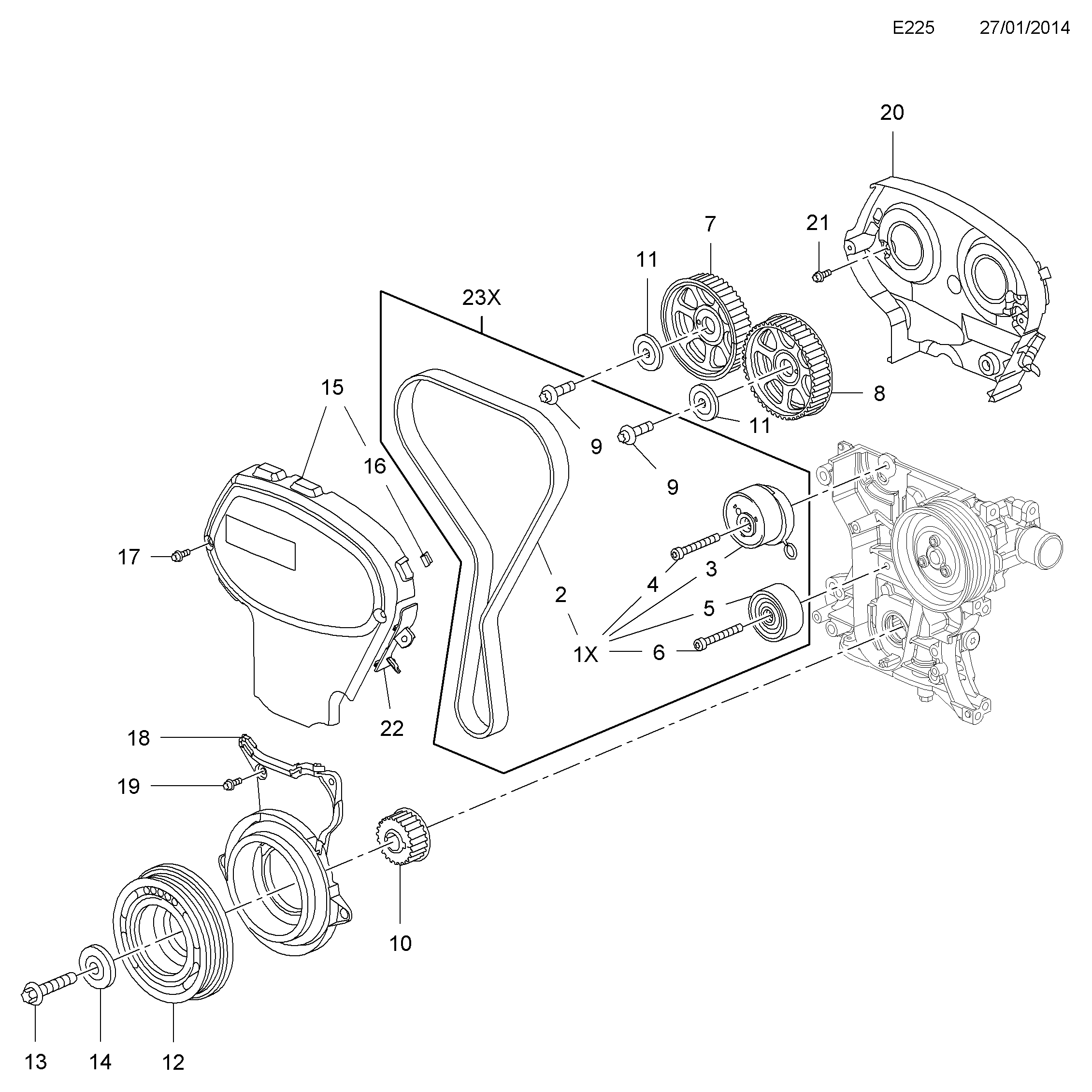 Opel 1606426 - Kit cinghie dentate www.autoricambit.com