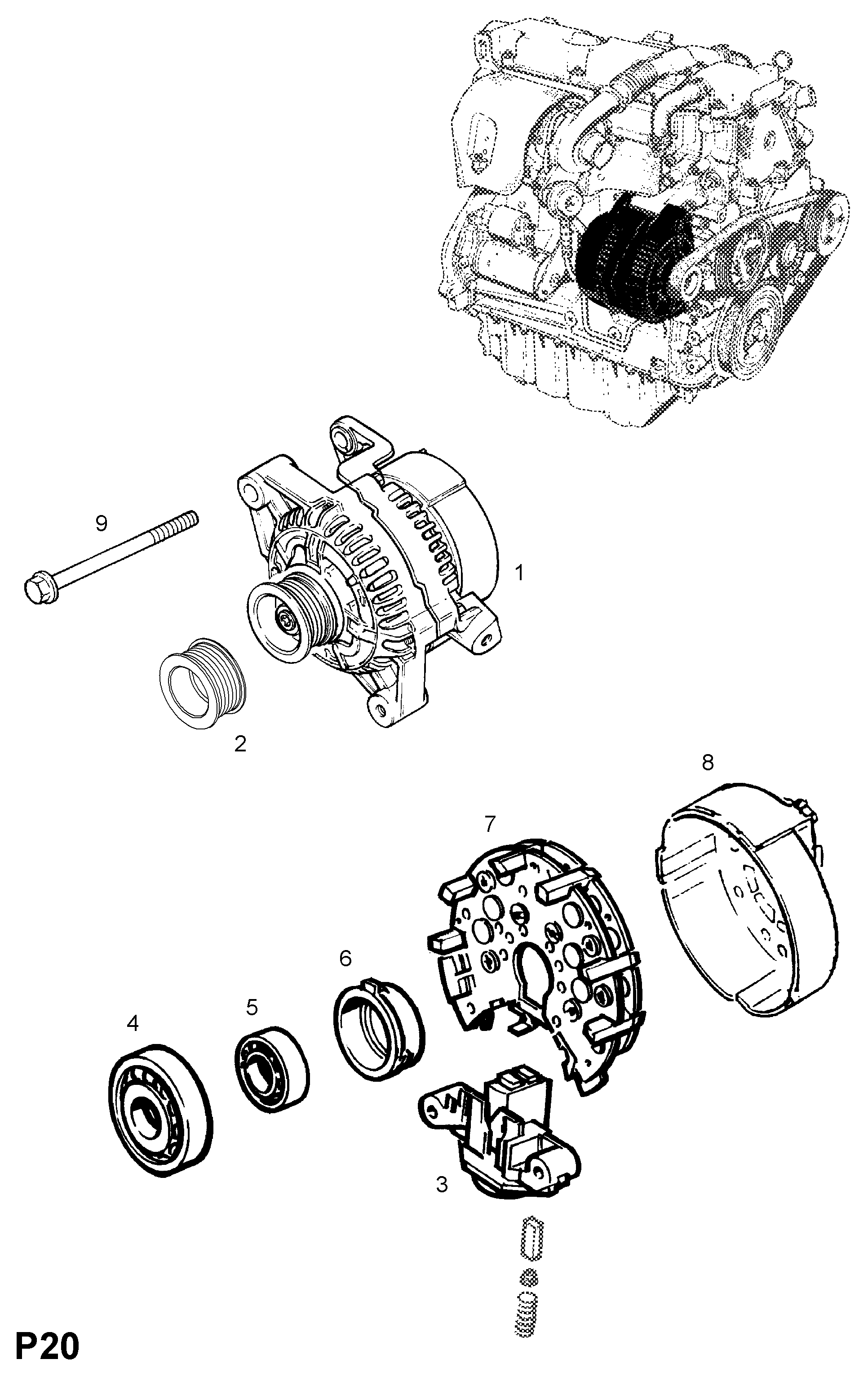 Opel 62 04 079 - Alternatore www.autoricambit.com