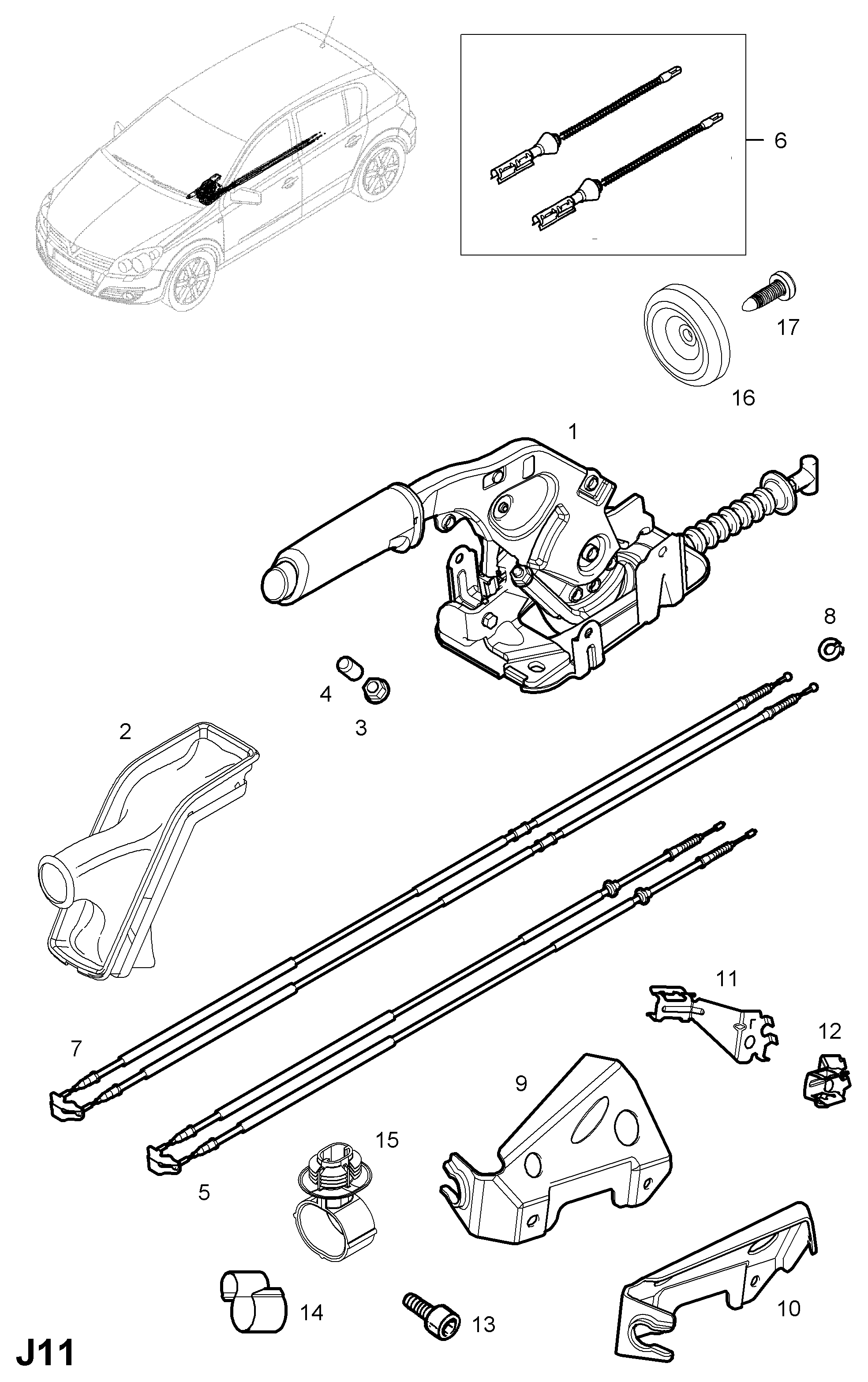 Opel 522034 - Cavo comando, Freno stazionamento www.autoricambit.com