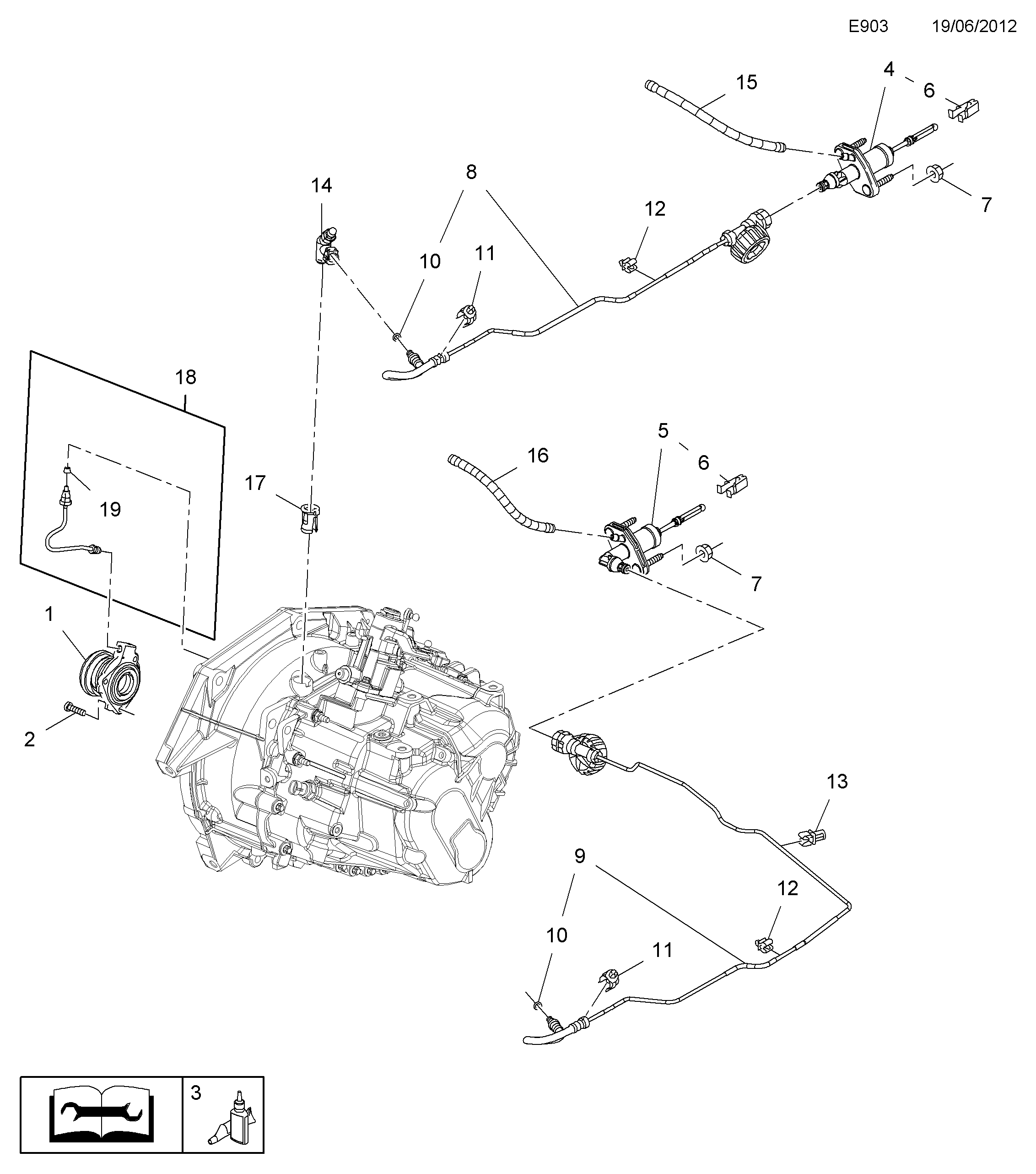 Opel 679063 - PIPE, CLUTCH OPERATING, LHD (FOR F40 MANUAL TRANSMISSION, RPO MY www.autoricambit.com