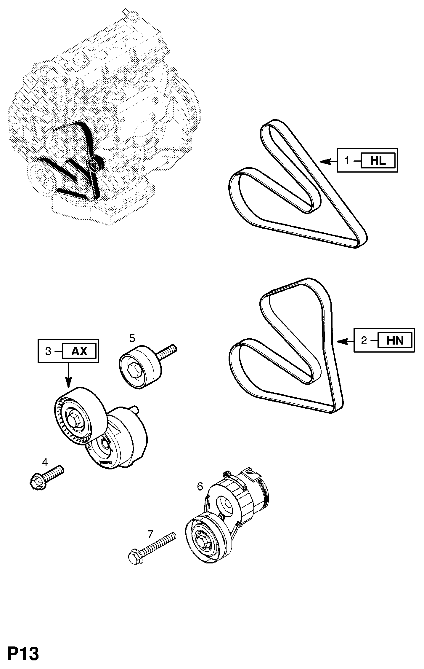 Opel 6340615 - Cinghia Poly-V www.autoricambit.com