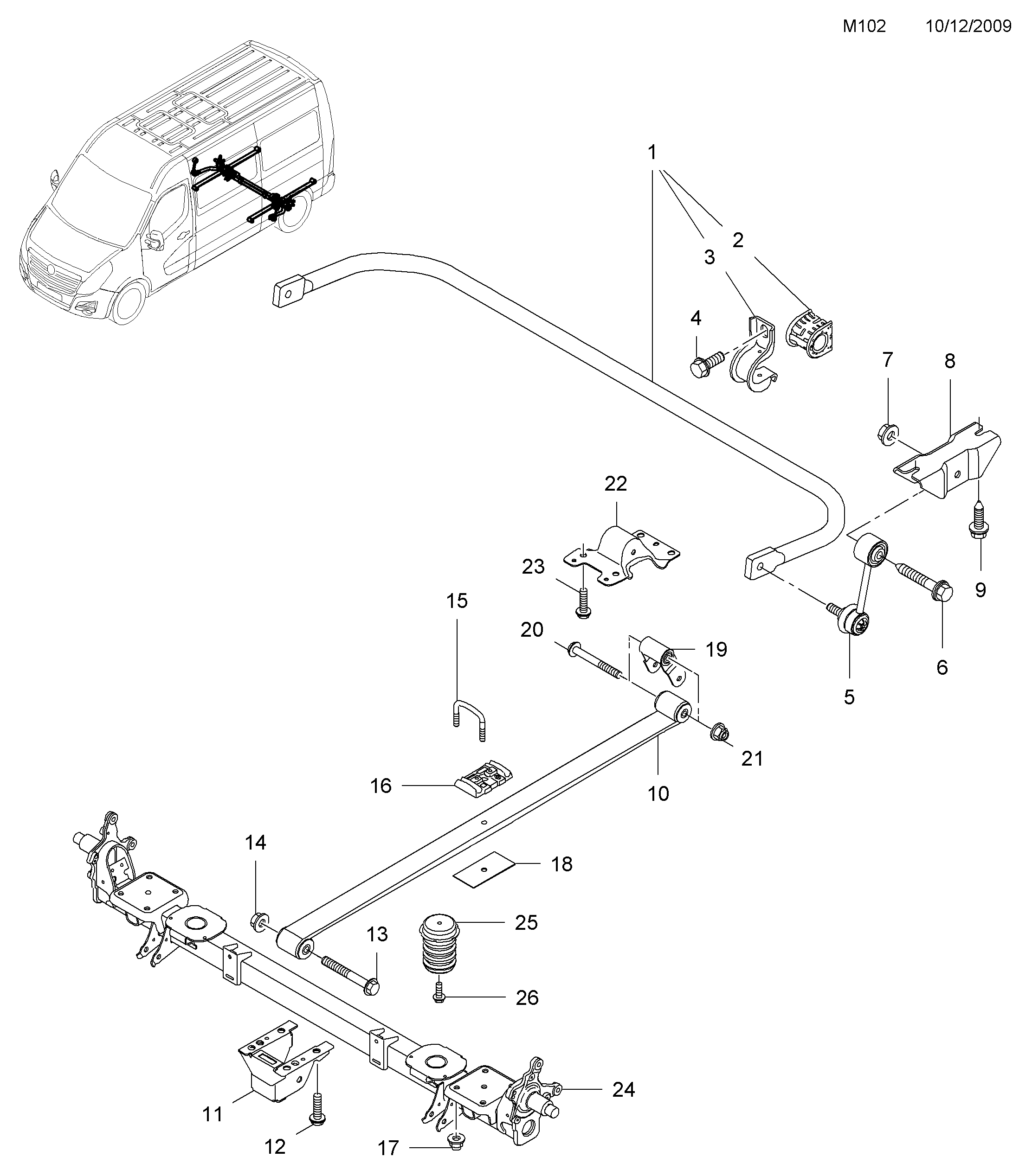 Opel 44 19 304 - Asta/Puntone, Stabilizzatore www.autoricambit.com