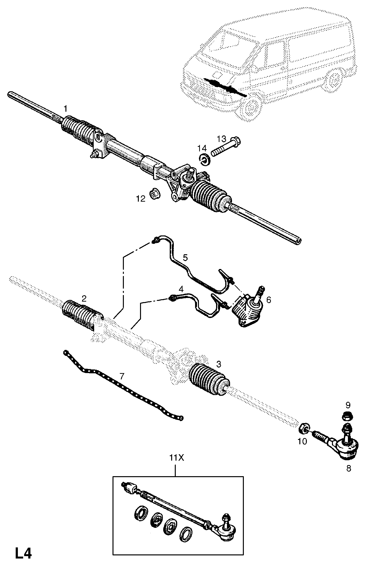 Opel 44 05 653 - Kit soffietto, Sterzo www.autoricambit.com