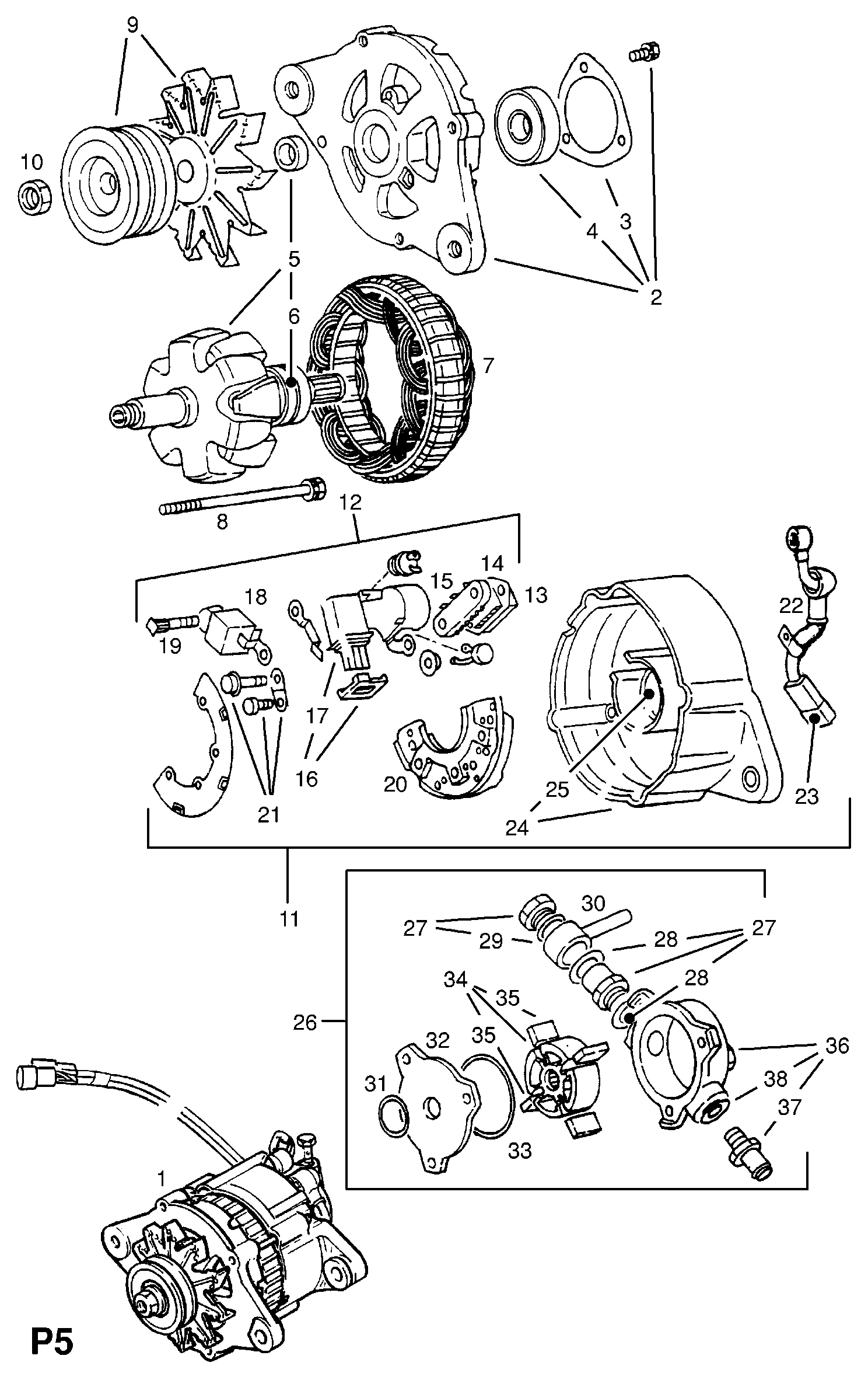 Opel 12 04 147 - Alternatore www.autoricambit.com