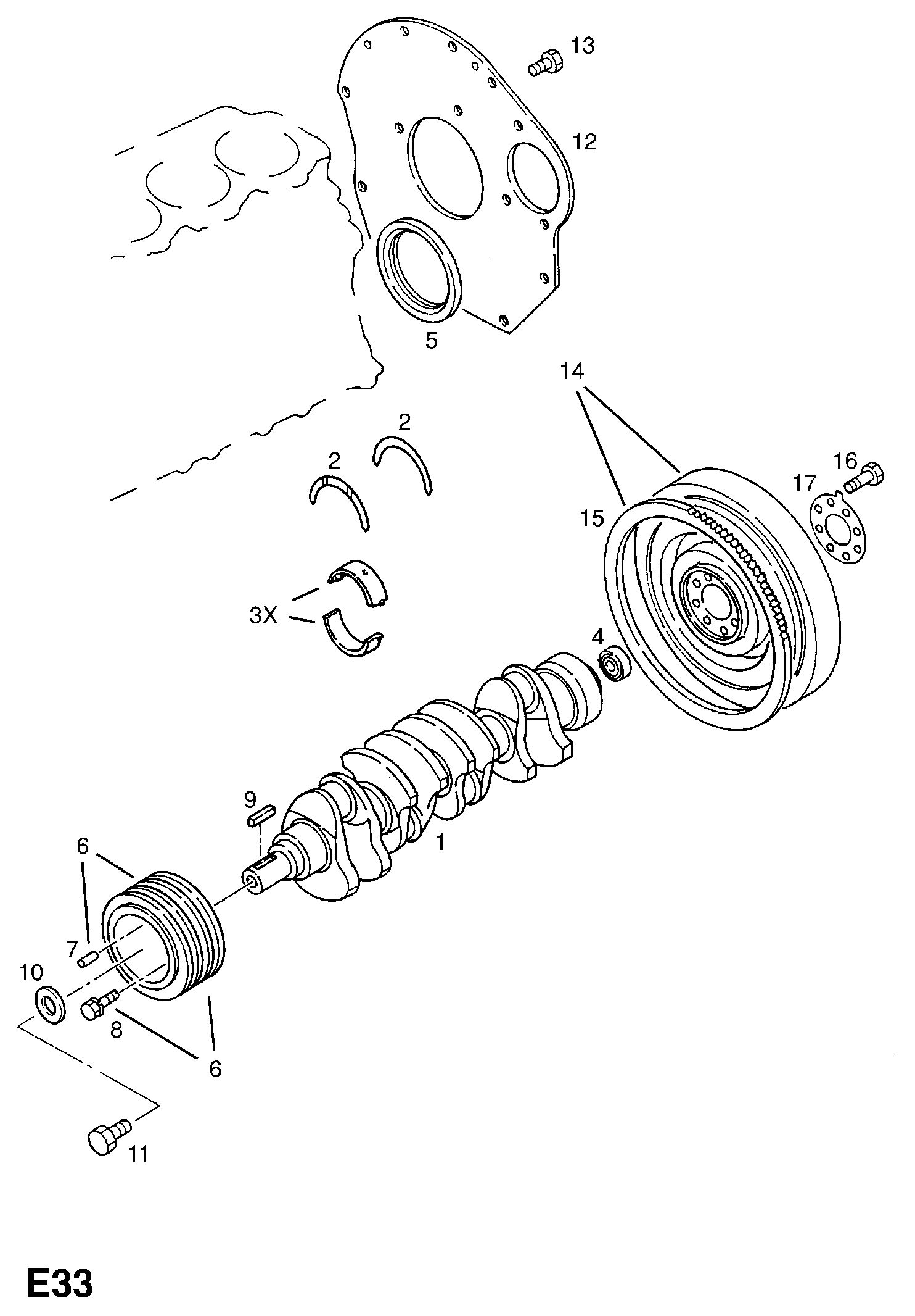 Opel 614834 - Paraolio, Albero a gomiti www.autoricambit.com