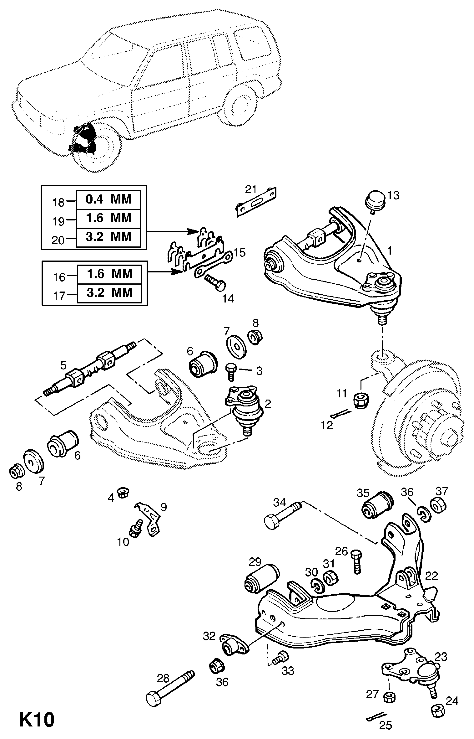 Opel 3 52 822 - Giunto di supporto / guida www.autoricambit.com