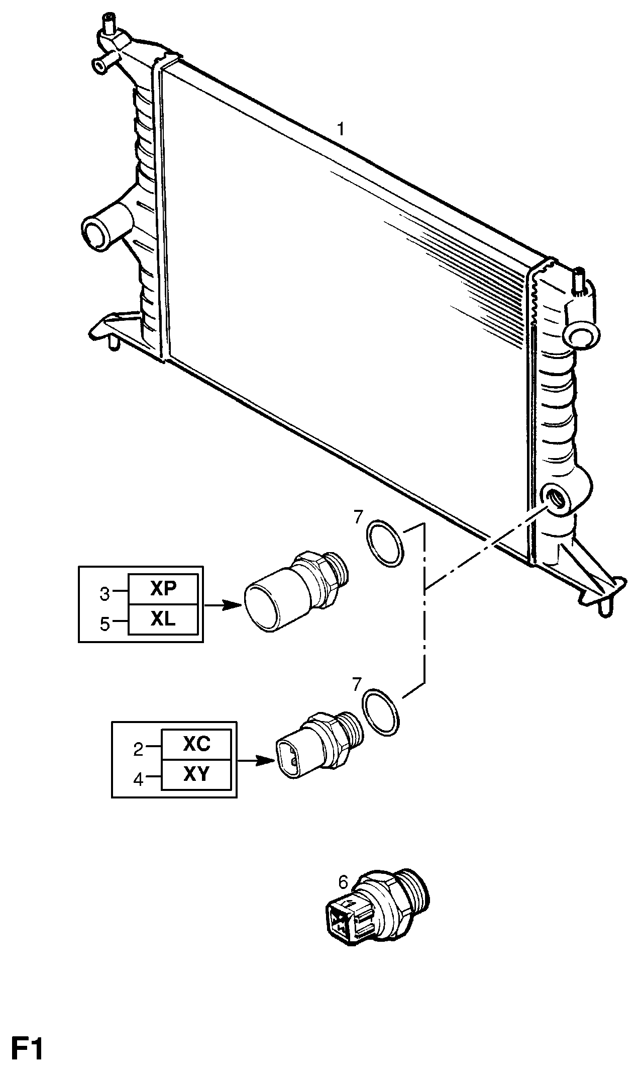 Opel 13 41 047 - Termostato, ventola del radiatore / climatizzatore www.autoricambit.com