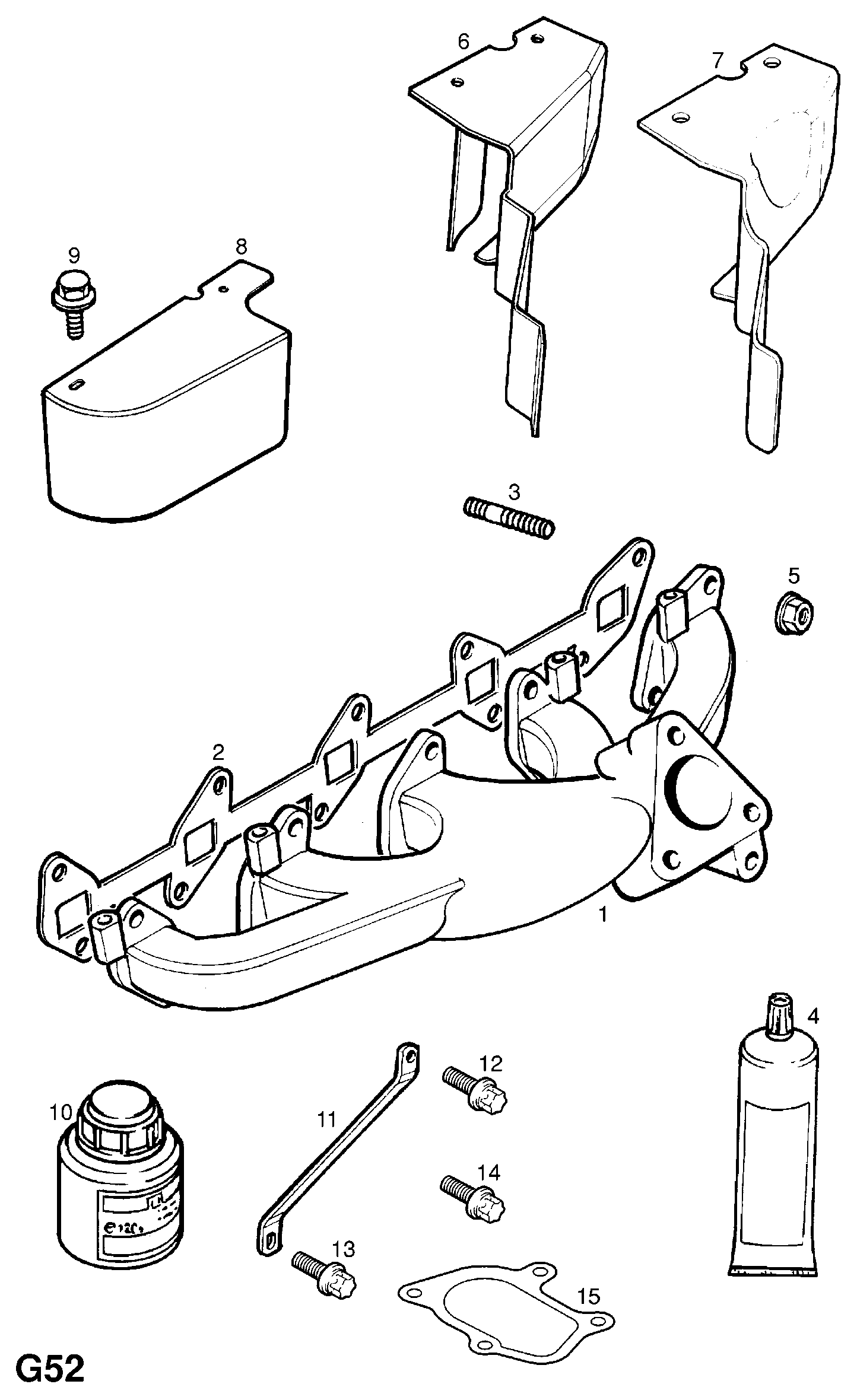 Opel 8 60 841 - Guarnizione, Tubo gas scarico www.autoricambit.com