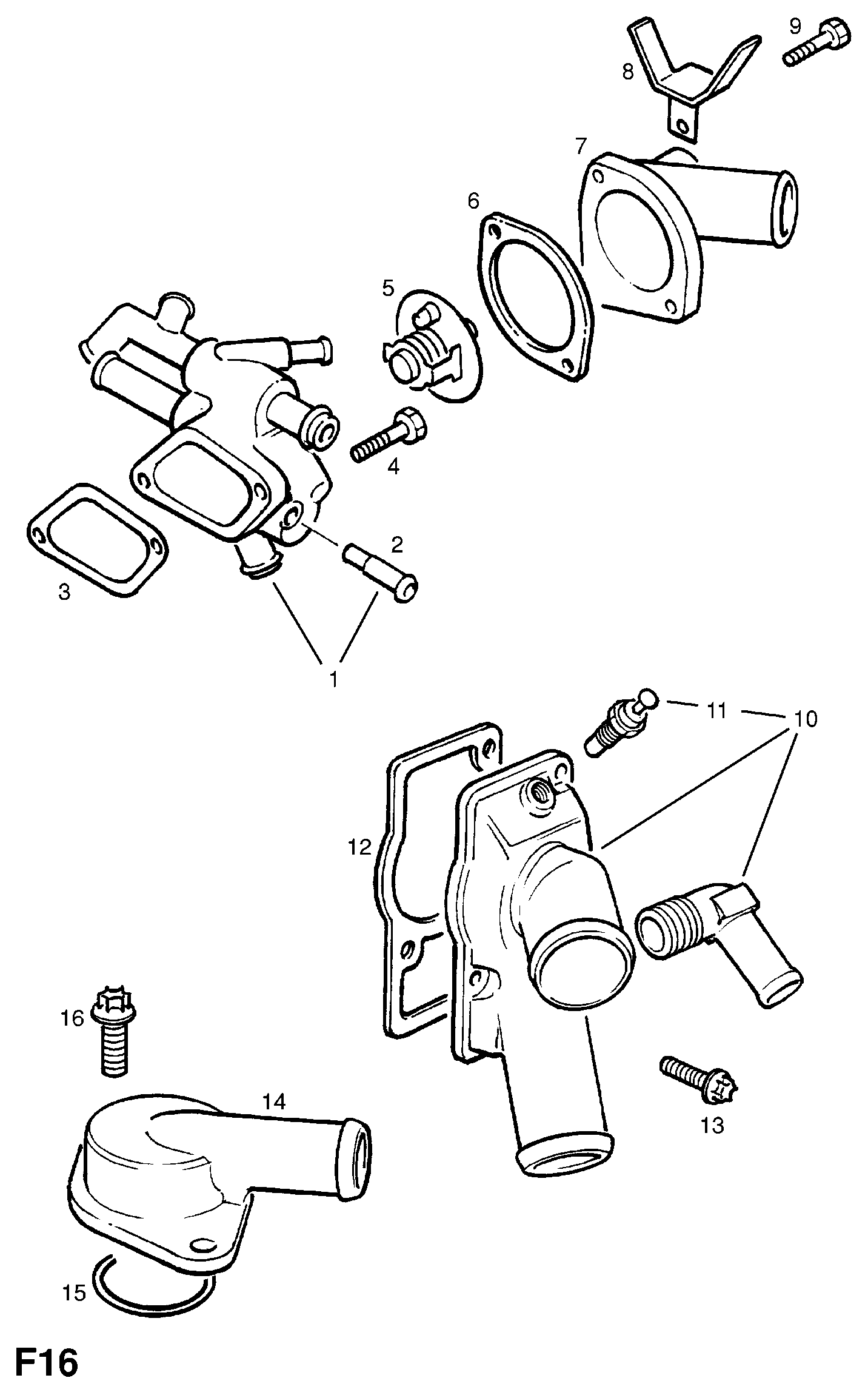 Opel 13 38 087 - Termostato, Refrigerante www.autoricambit.com