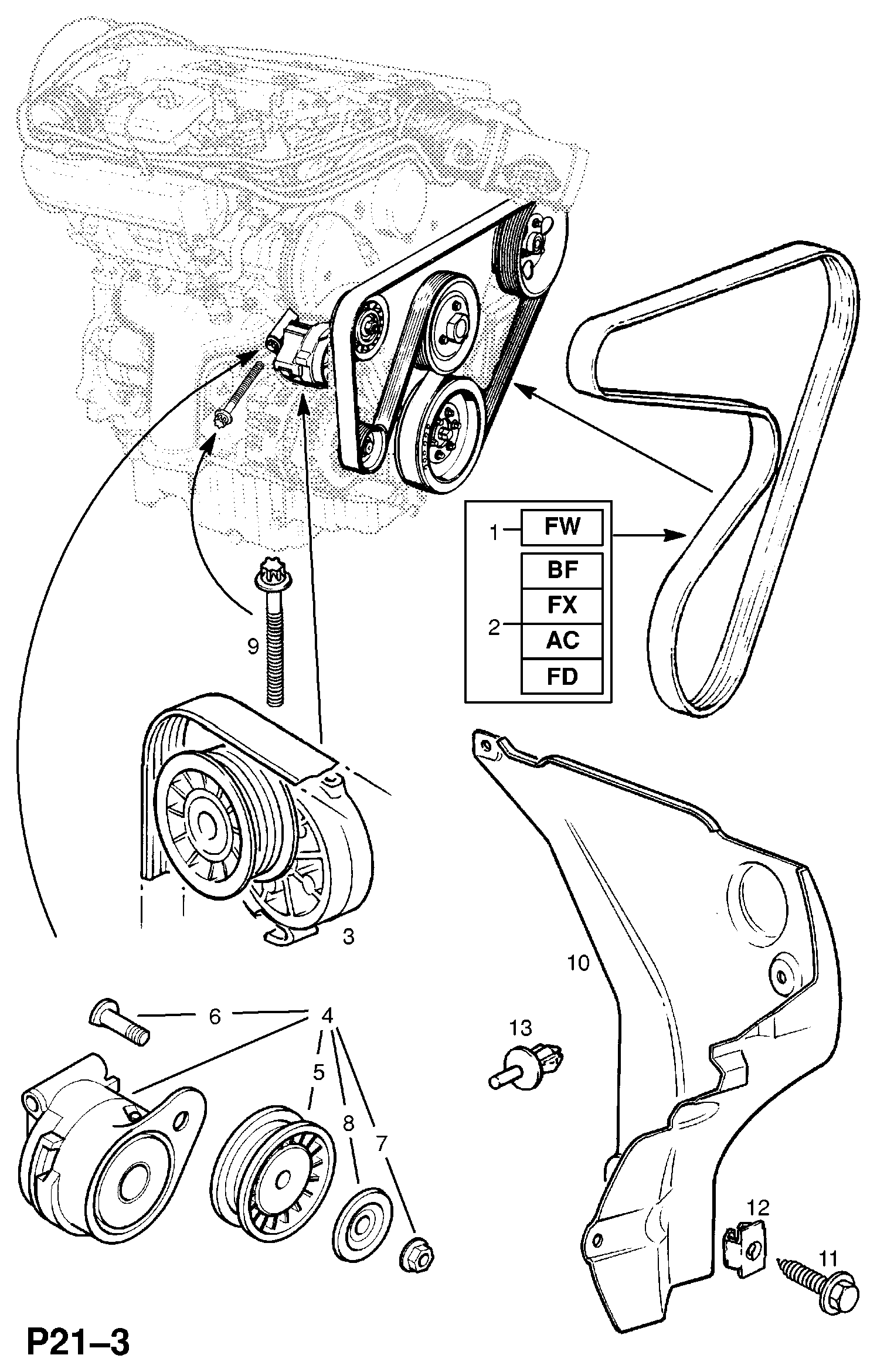 Opel 1854728 - Cinghia Poly-V www.autoricambit.com