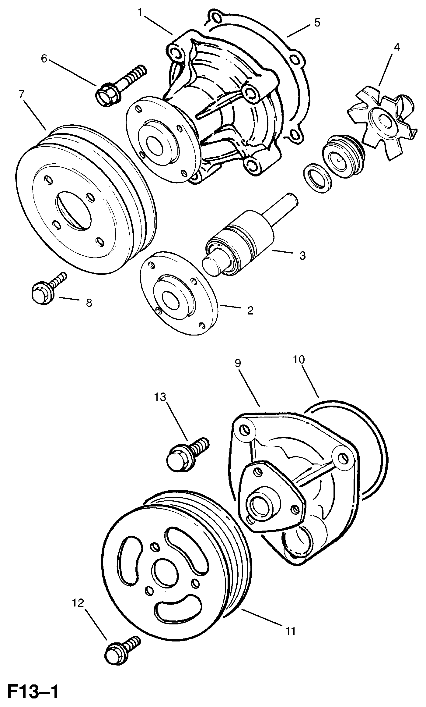 Opel 13 34 765 - Pompa acqua www.autoricambit.com