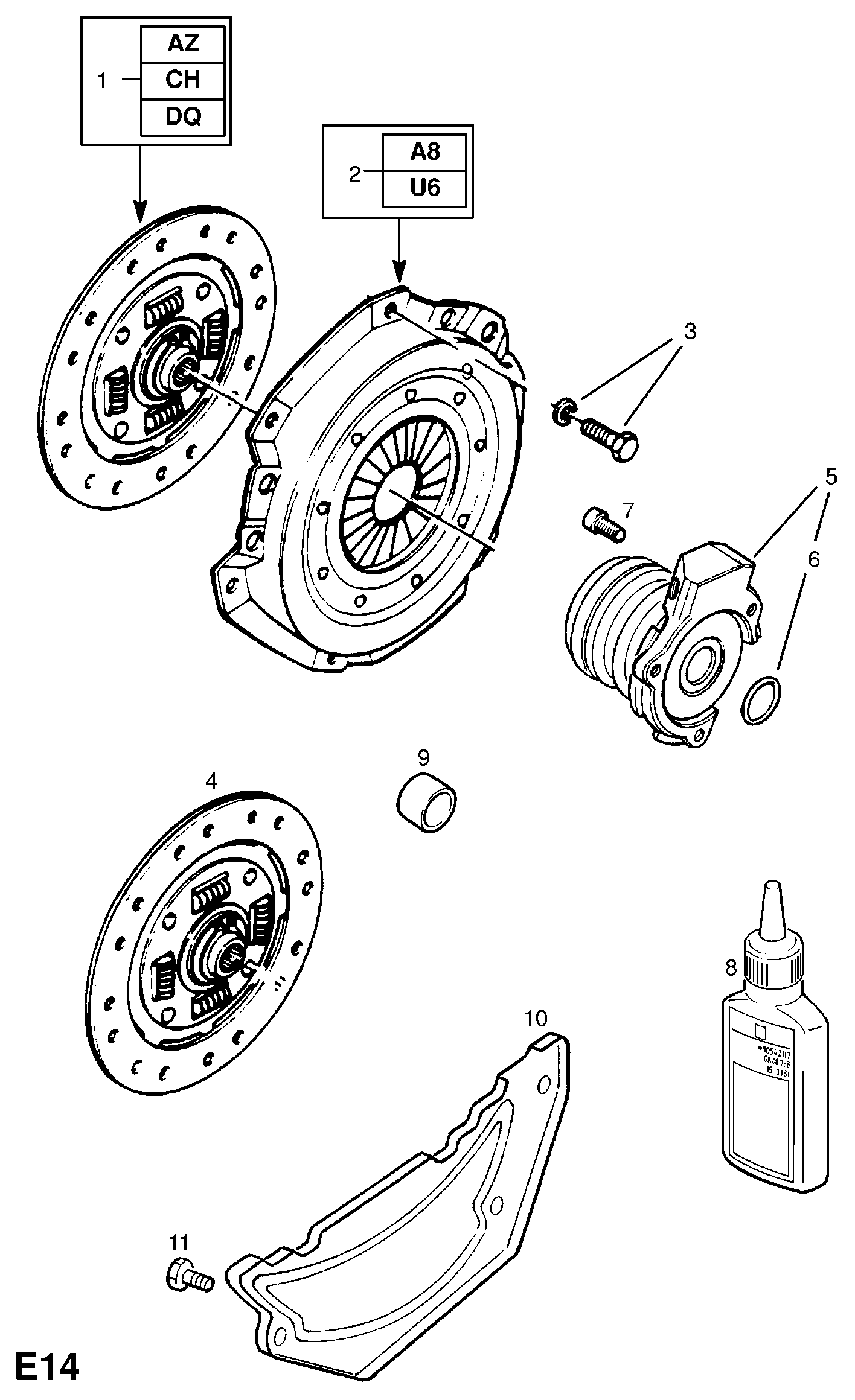 Opel 6 66 022 - Spingidisco frizione www.autoricambit.com