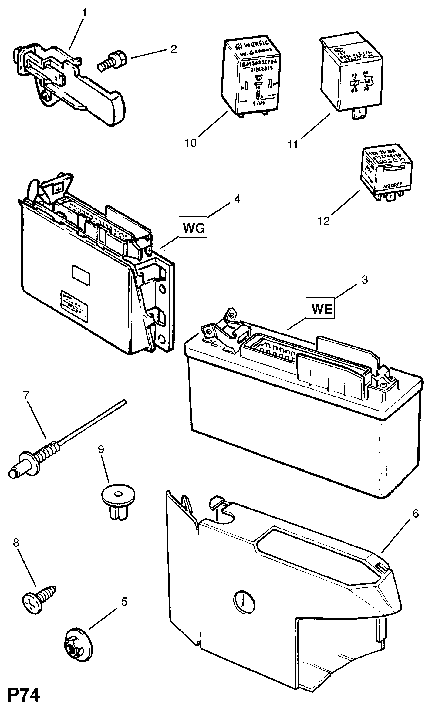 Opel 12 38 606 - RELAY, SOLENOID VALVE, ABS HYDRAULIC UNIT (CODE 0332204153)  (PR www.autoricambit.com