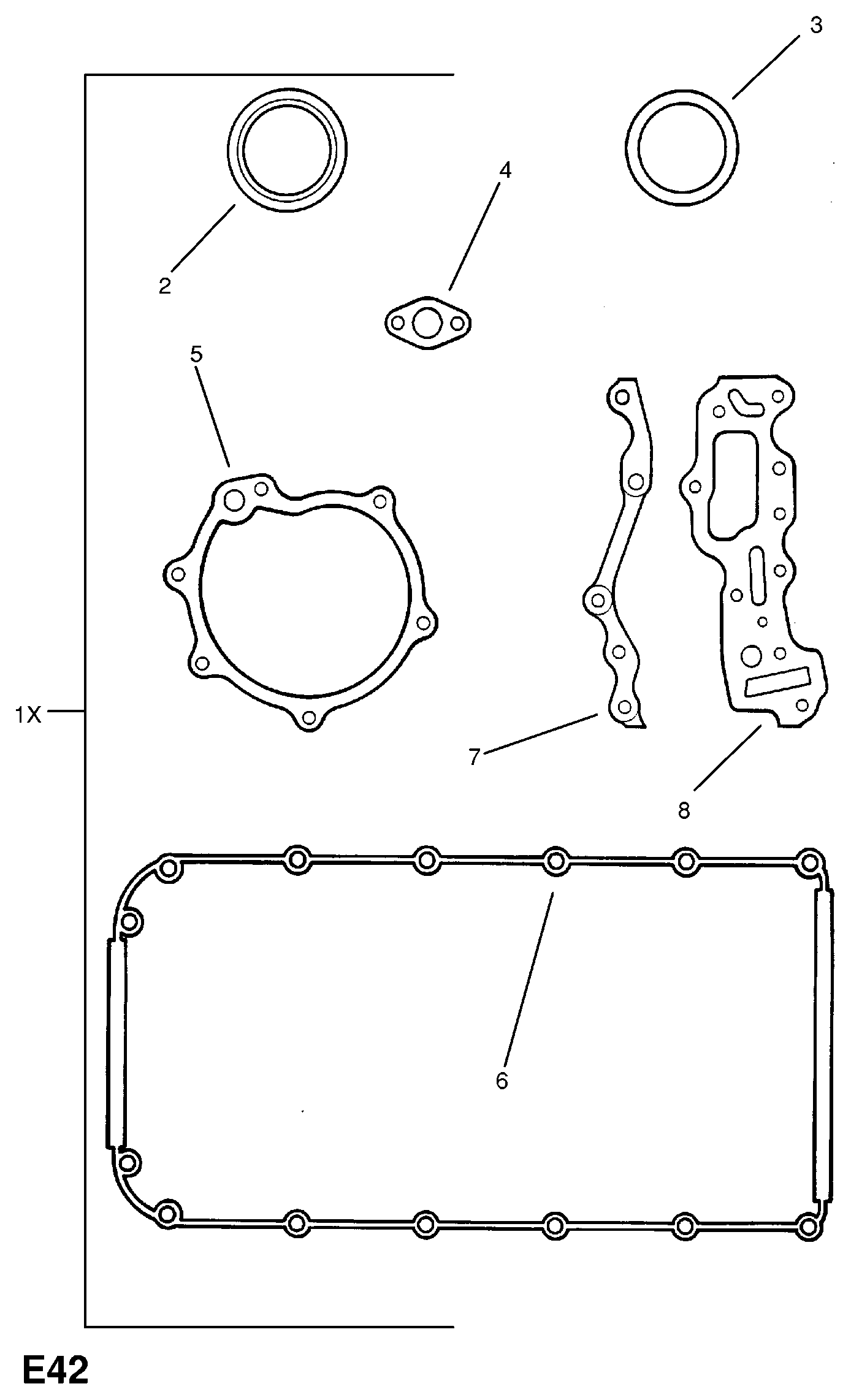 Opel 16 06 648 - Kit guarnizioni, Monoblocco www.autoricambit.com