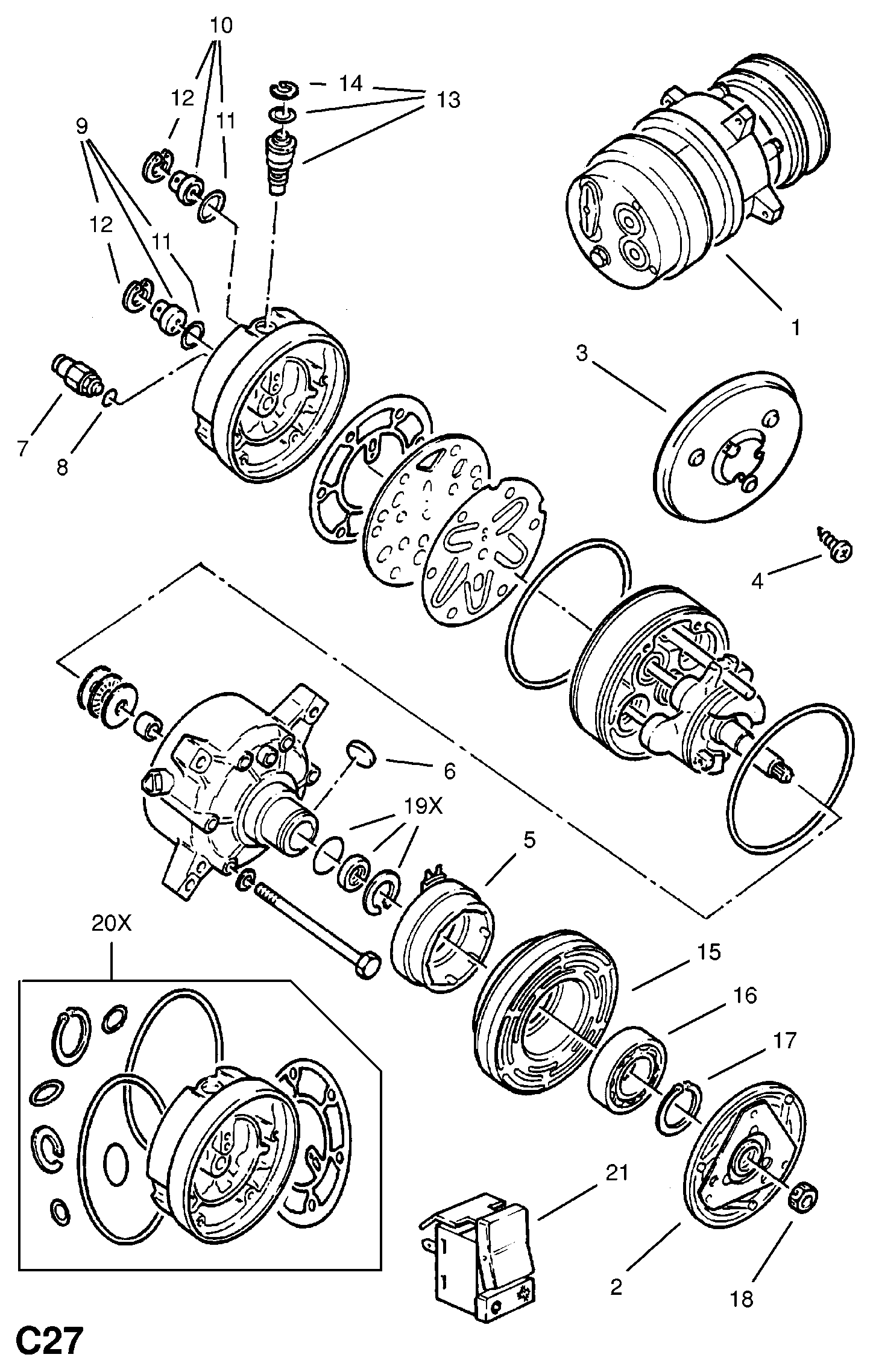 Opel 1854026 - Compressore, Climatizzatore www.autoricambit.com