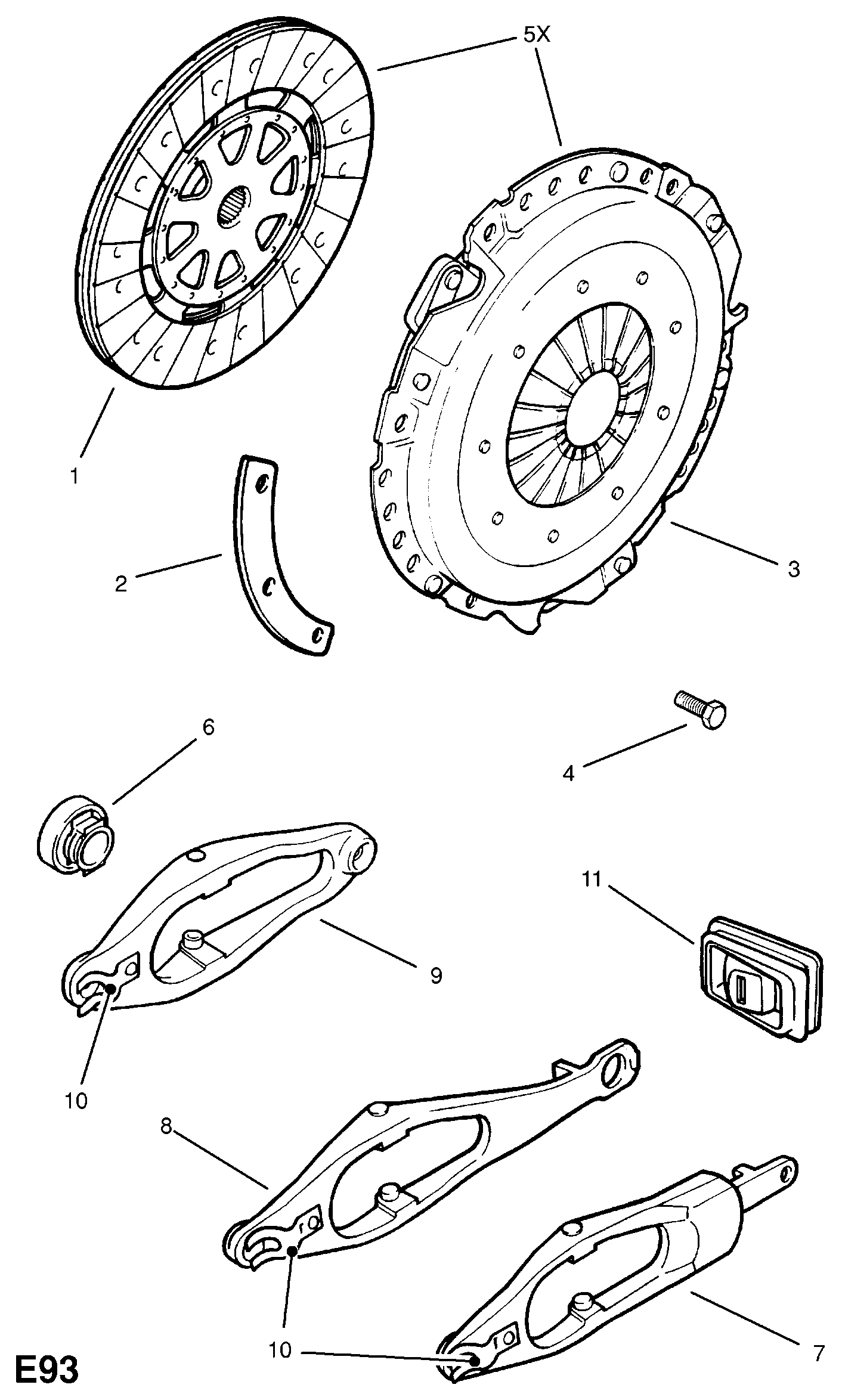 Opel 6 66 111 - Spingidisco frizione www.autoricambit.com