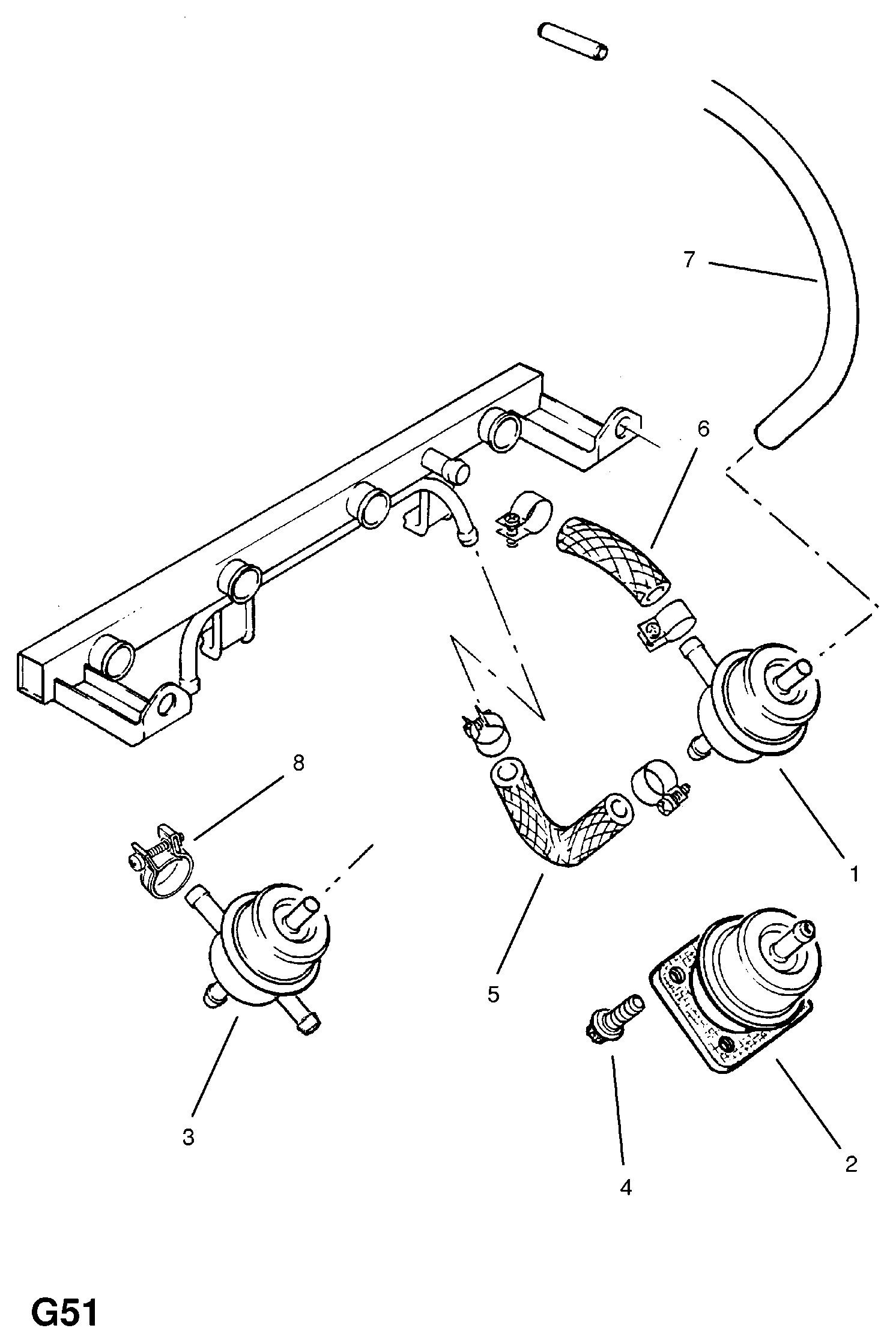 Opel 8 15 504 - Sensore, Pressione carburante www.autoricambit.com