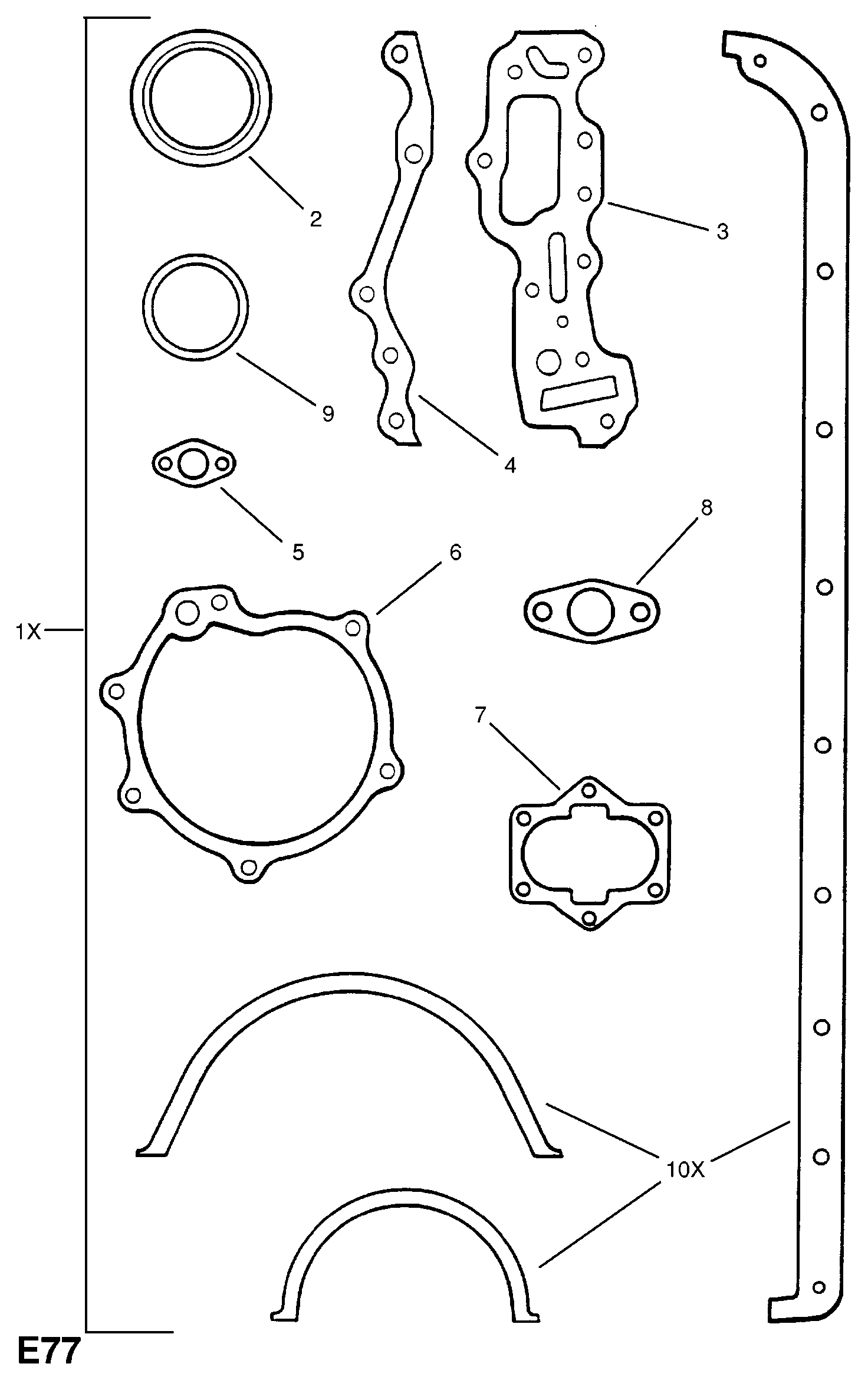 Opel 16 06 665 - Kit guarnizioni, Monoblocco www.autoricambit.com