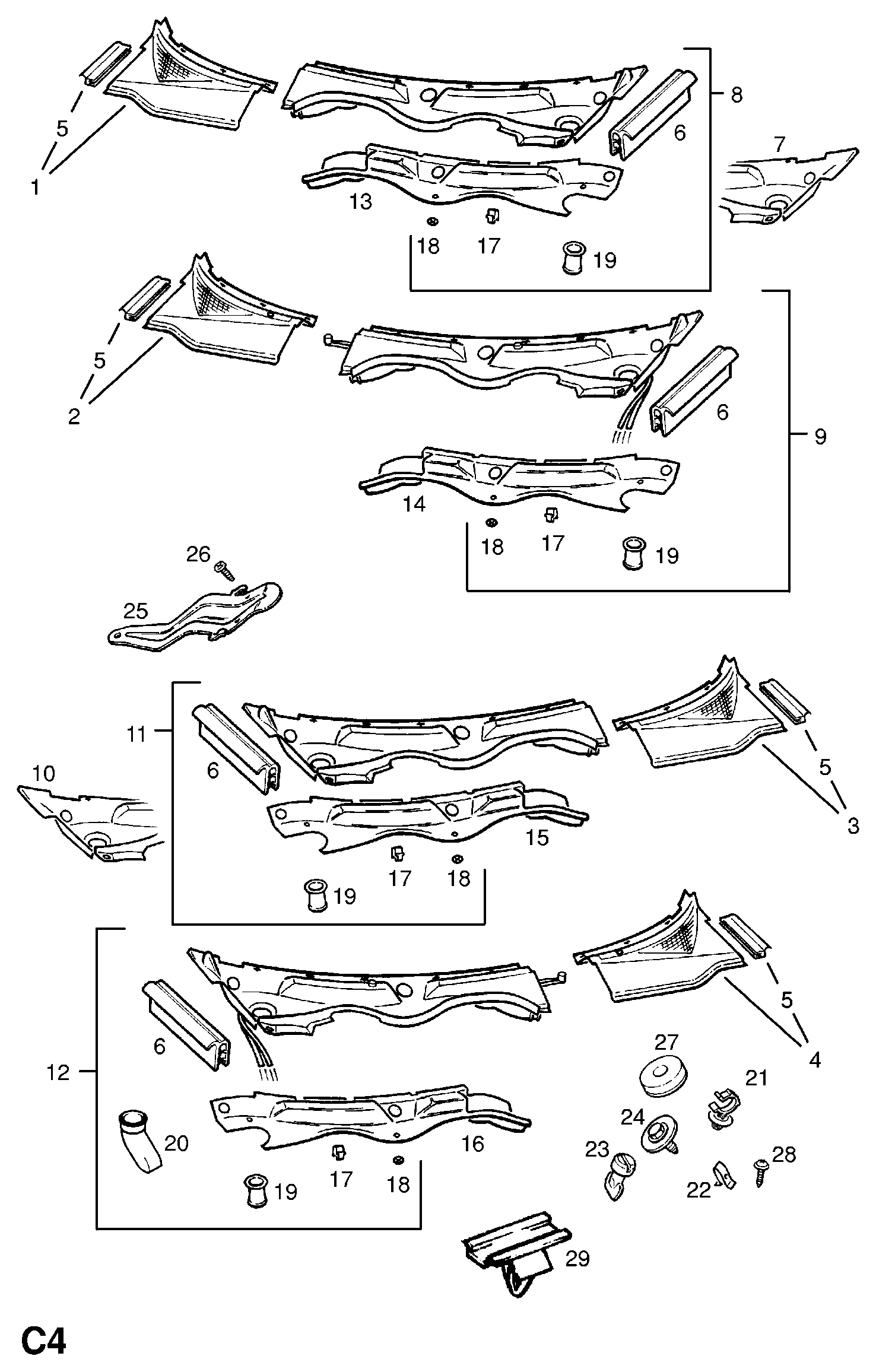 Opel 104165 - Giunto di supporto / guida www.autoricambit.com