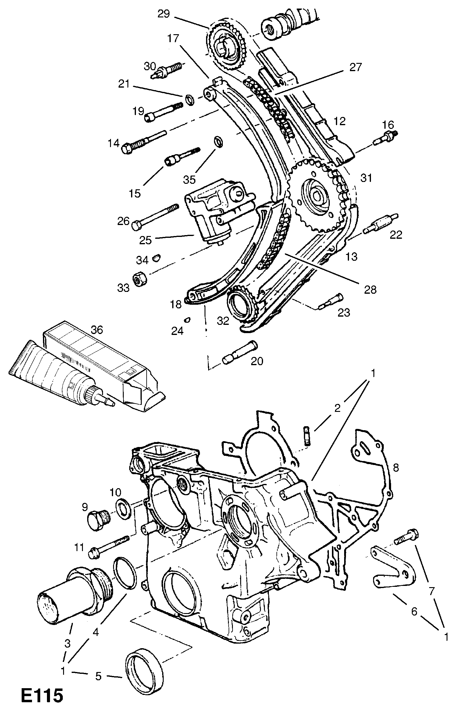 Opel 6 36 387 - Catena distribuzione www.autoricambit.com