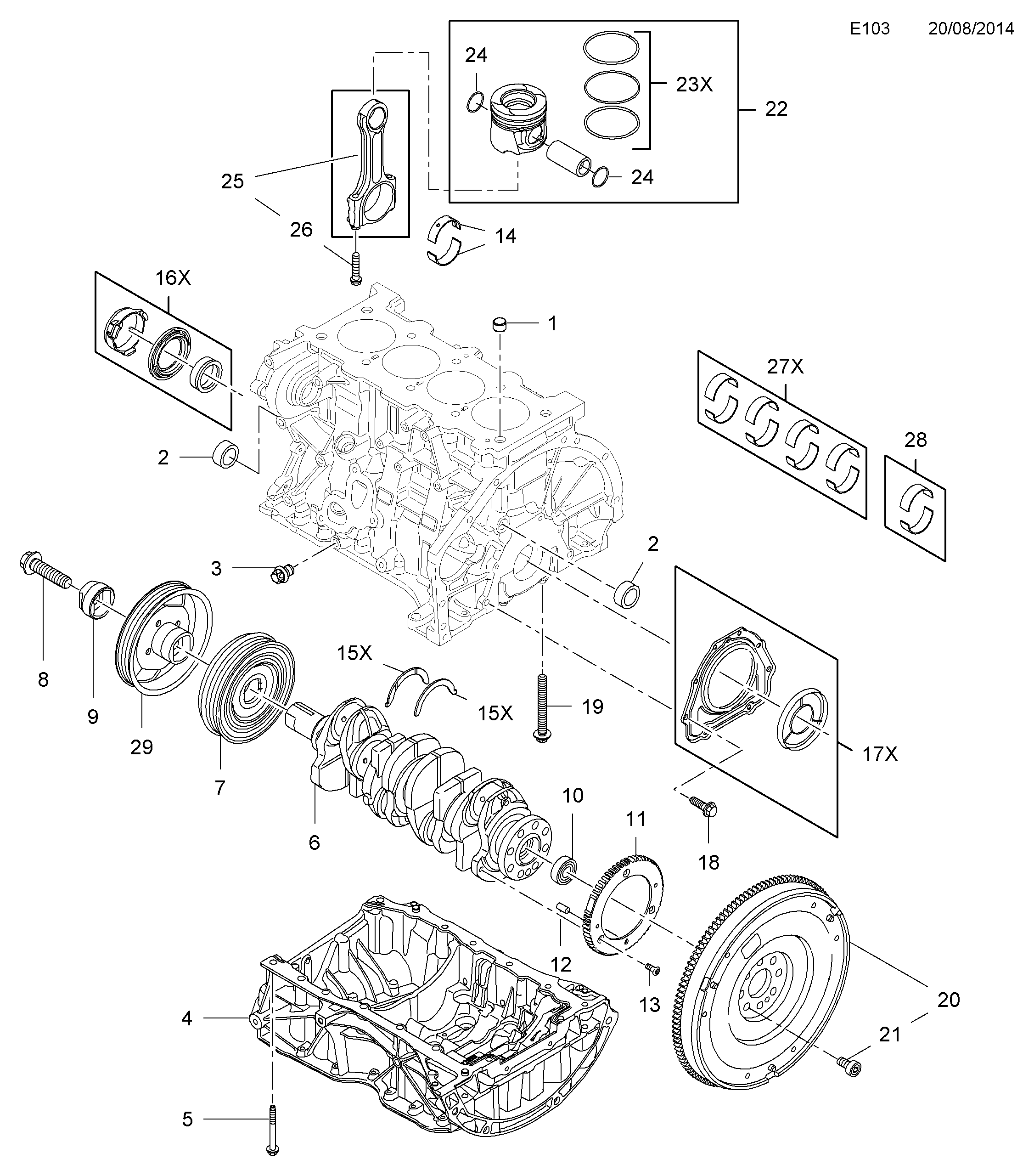 Opel 44 23 448 - Kit fasce elastiche www.autoricambit.com