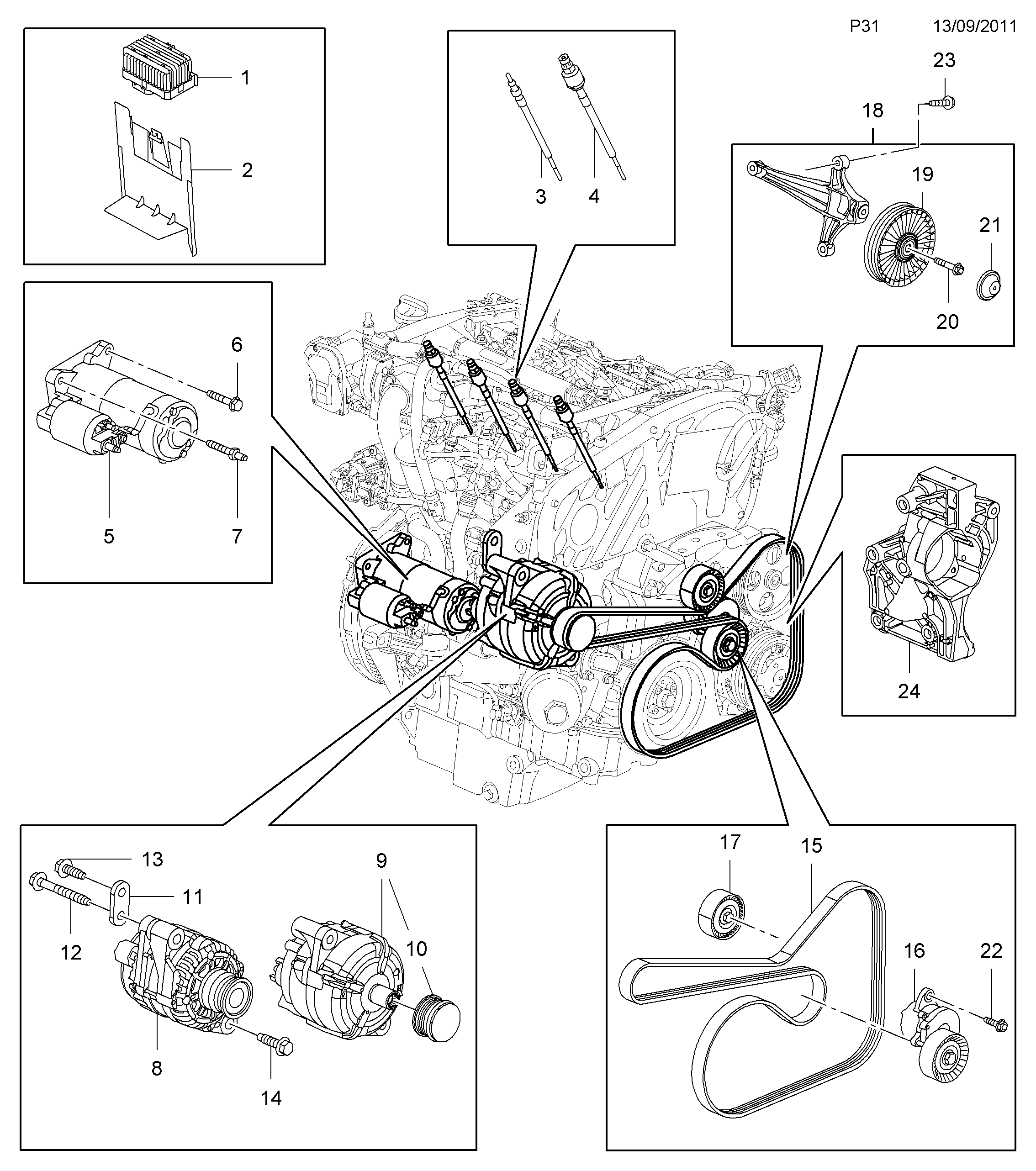 Opel 1204623 - Alternatore www.autoricambit.com