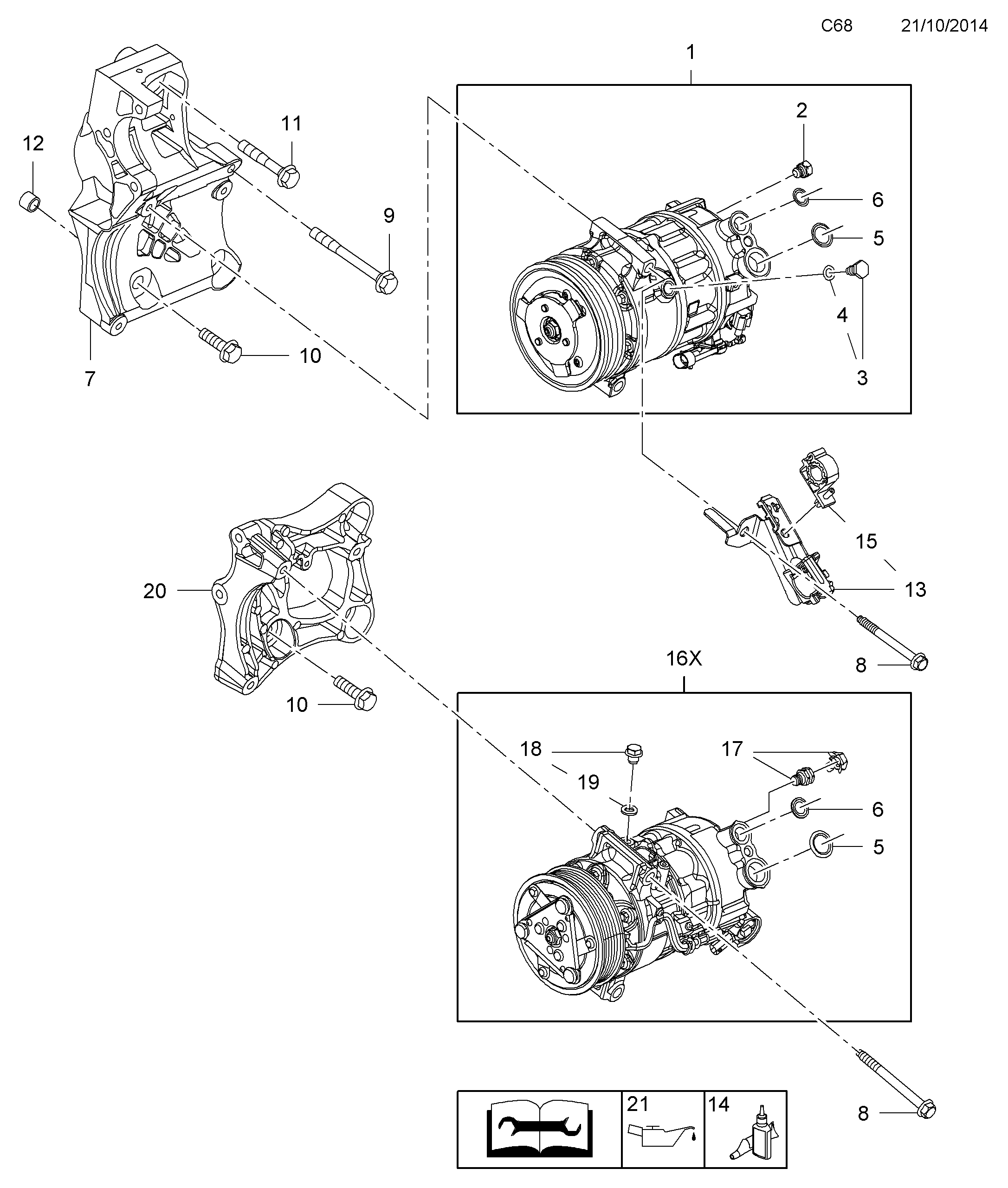 Opel 16 18 466 - Compressore, Climatizzatore www.autoricambit.com