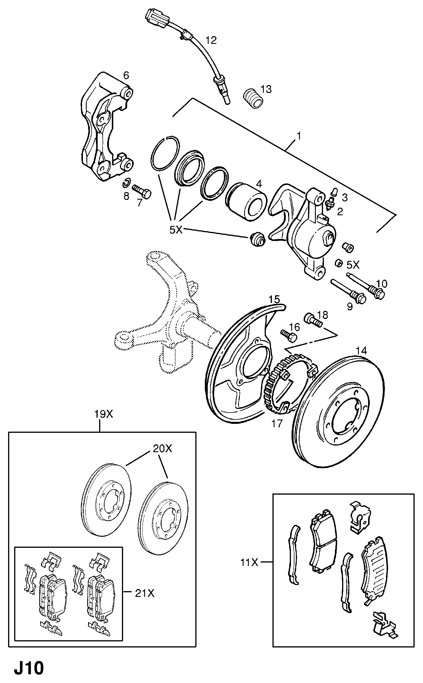 Opel 1605017 - Kit pastiglie freno, Freno a disco www.autoricambit.com