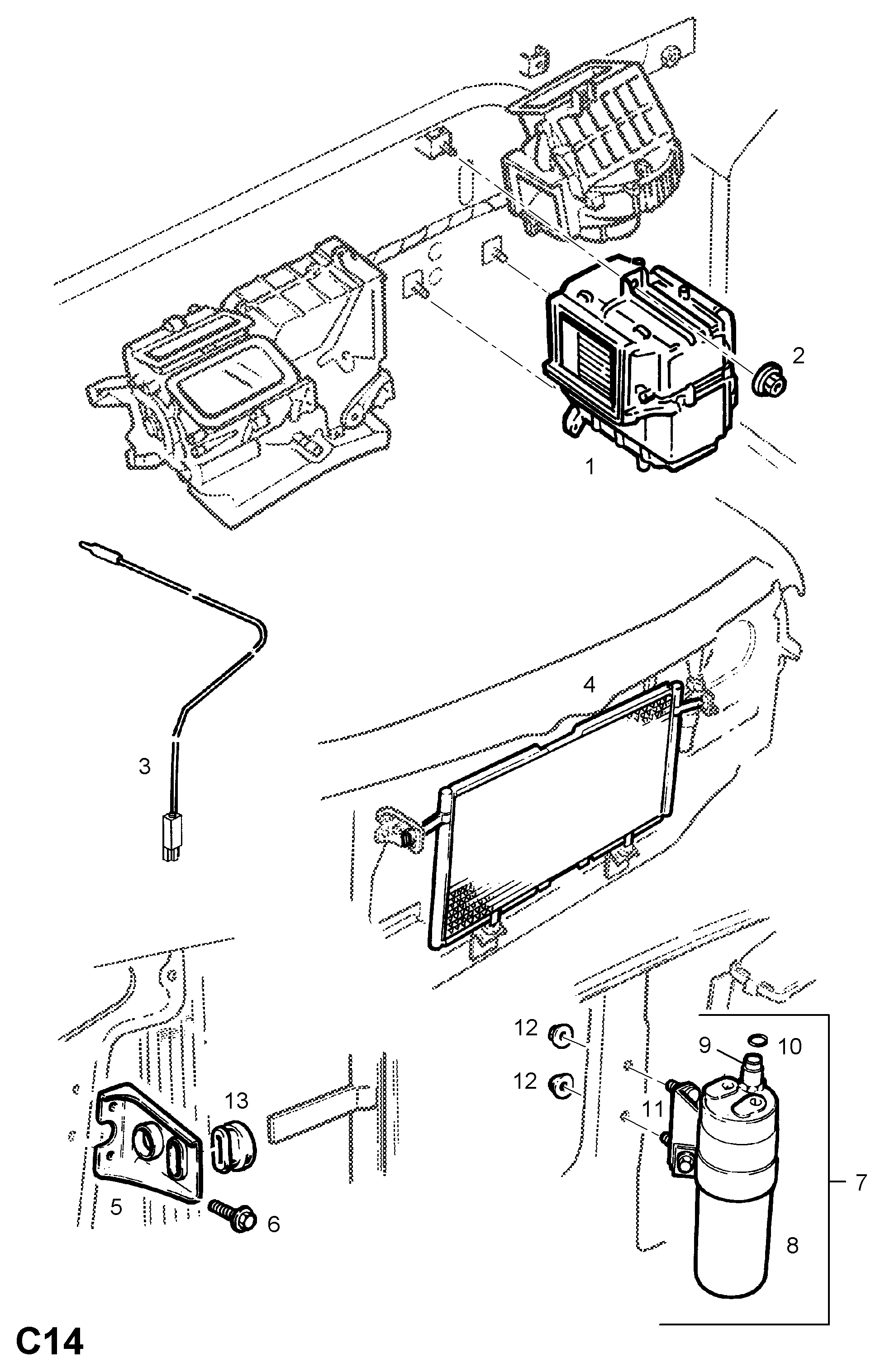 Opel 1 848 006 - Essiccatore, Climatizzatore www.autoricambit.com