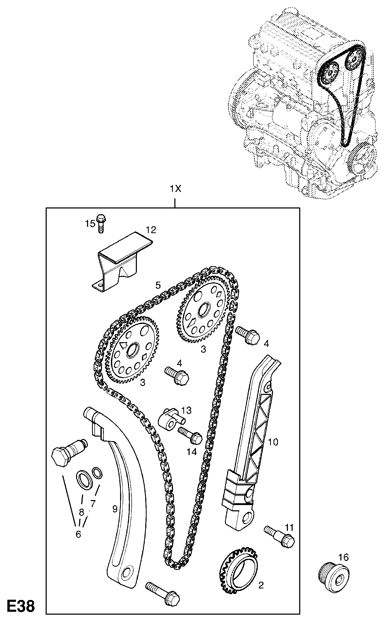 Opel 614 532 - Ruota dentata, Albero a gomiti www.autoricambit.com