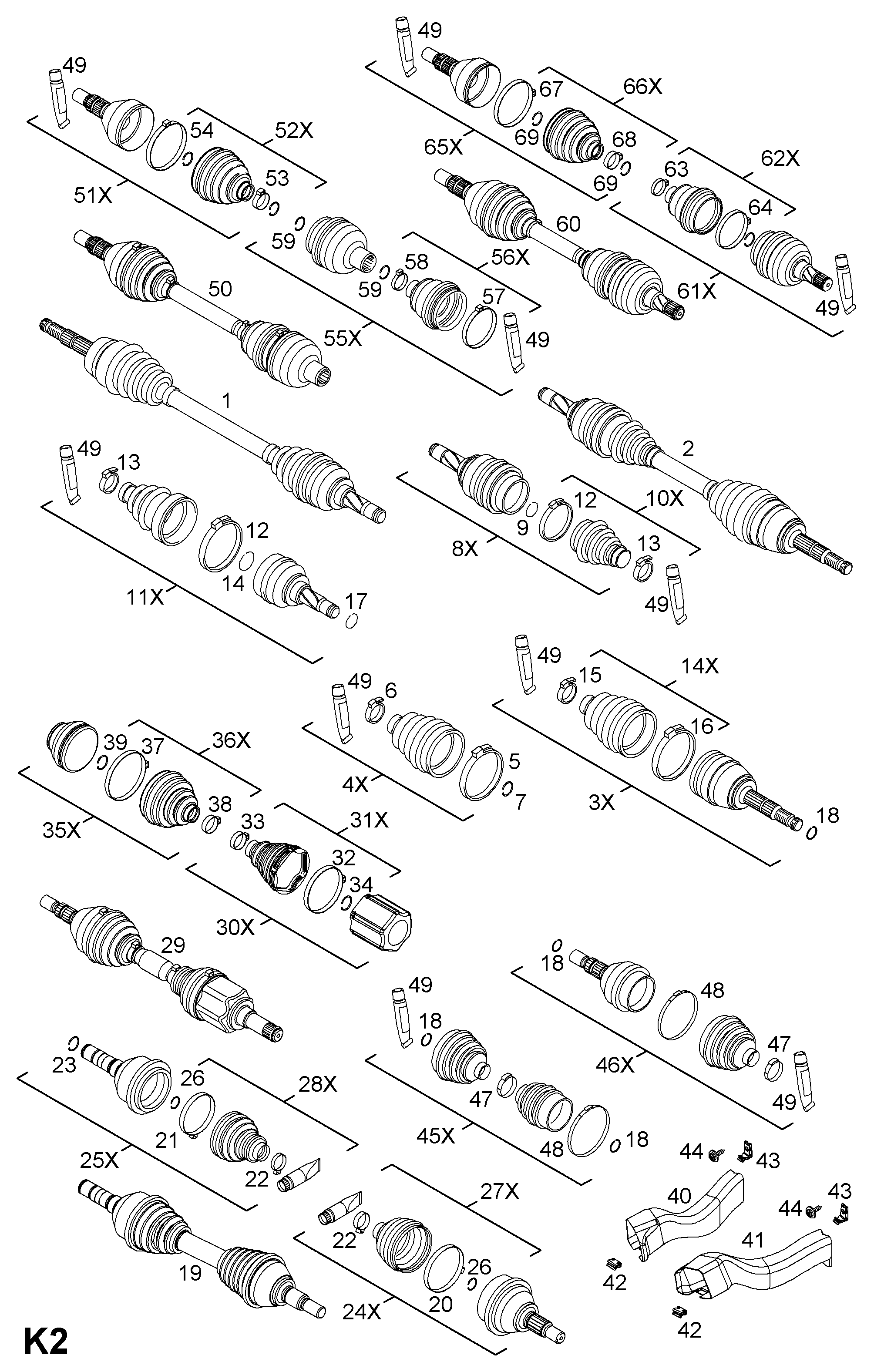 Opel 1603236 - Kit giunti, Semiasse www.autoricambit.com