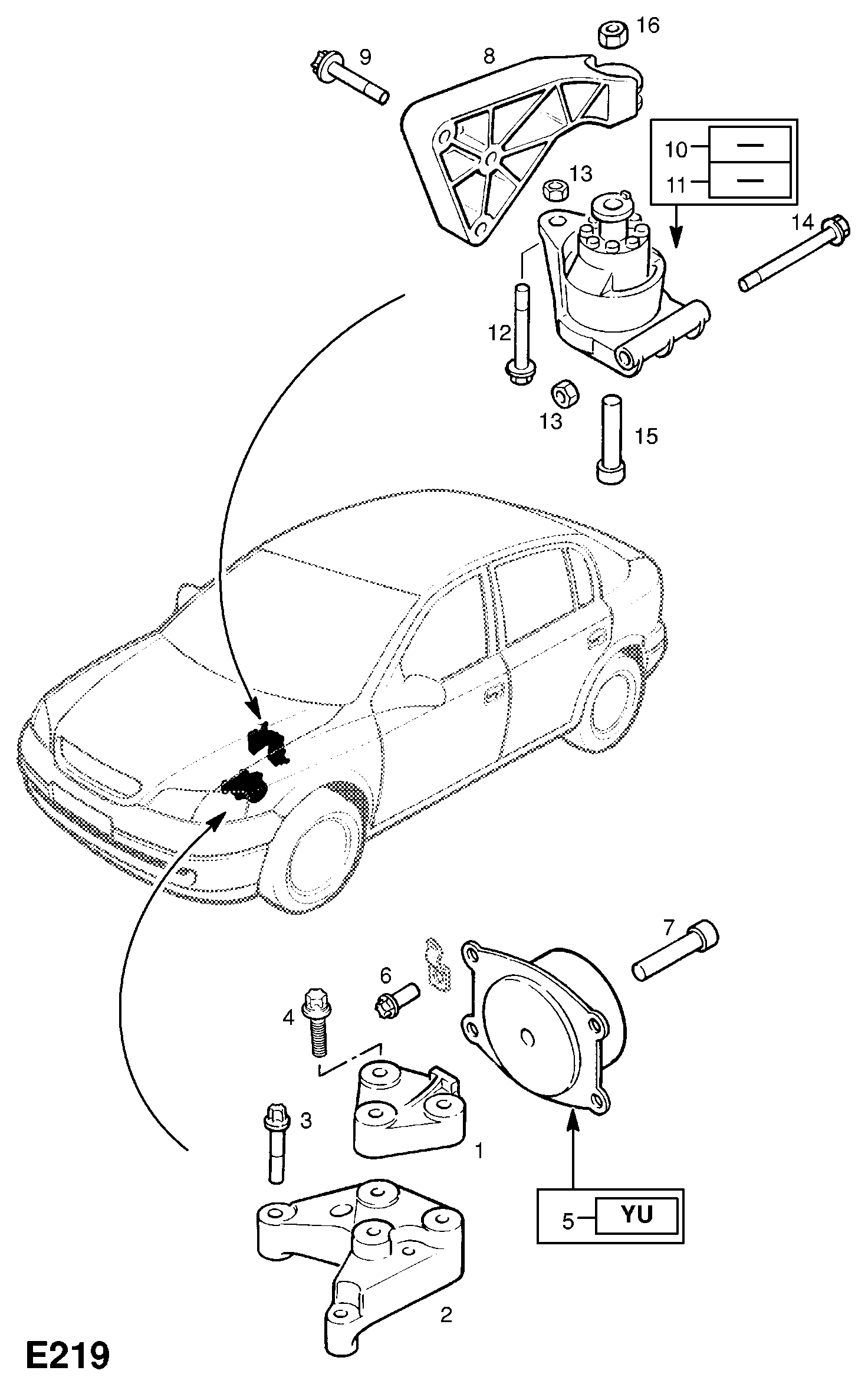 Opel 5684040 - Sospensione, Motore www.autoricambit.com