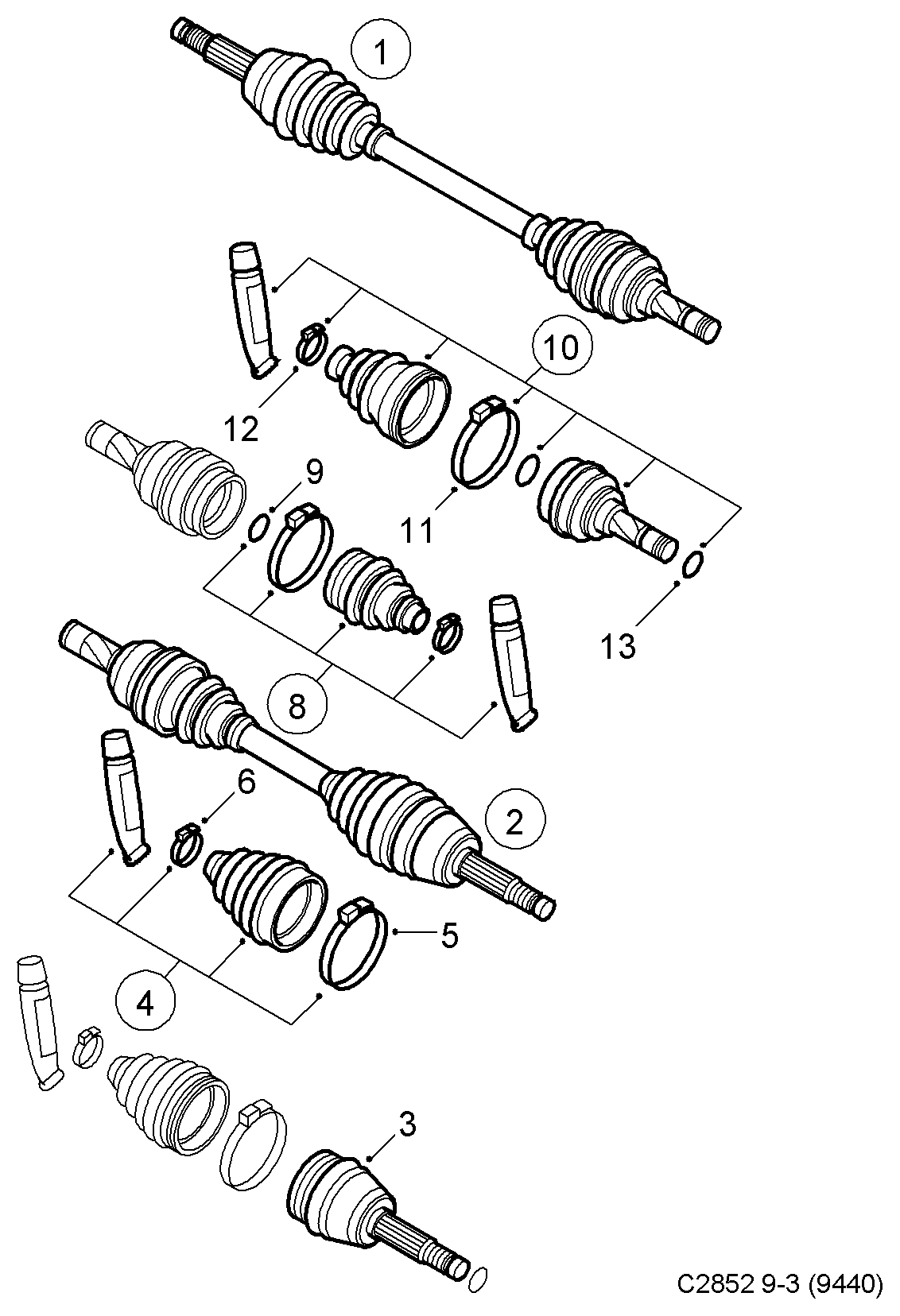 Opel 93173675 - Cuffia, Semiasse www.autoricambit.com