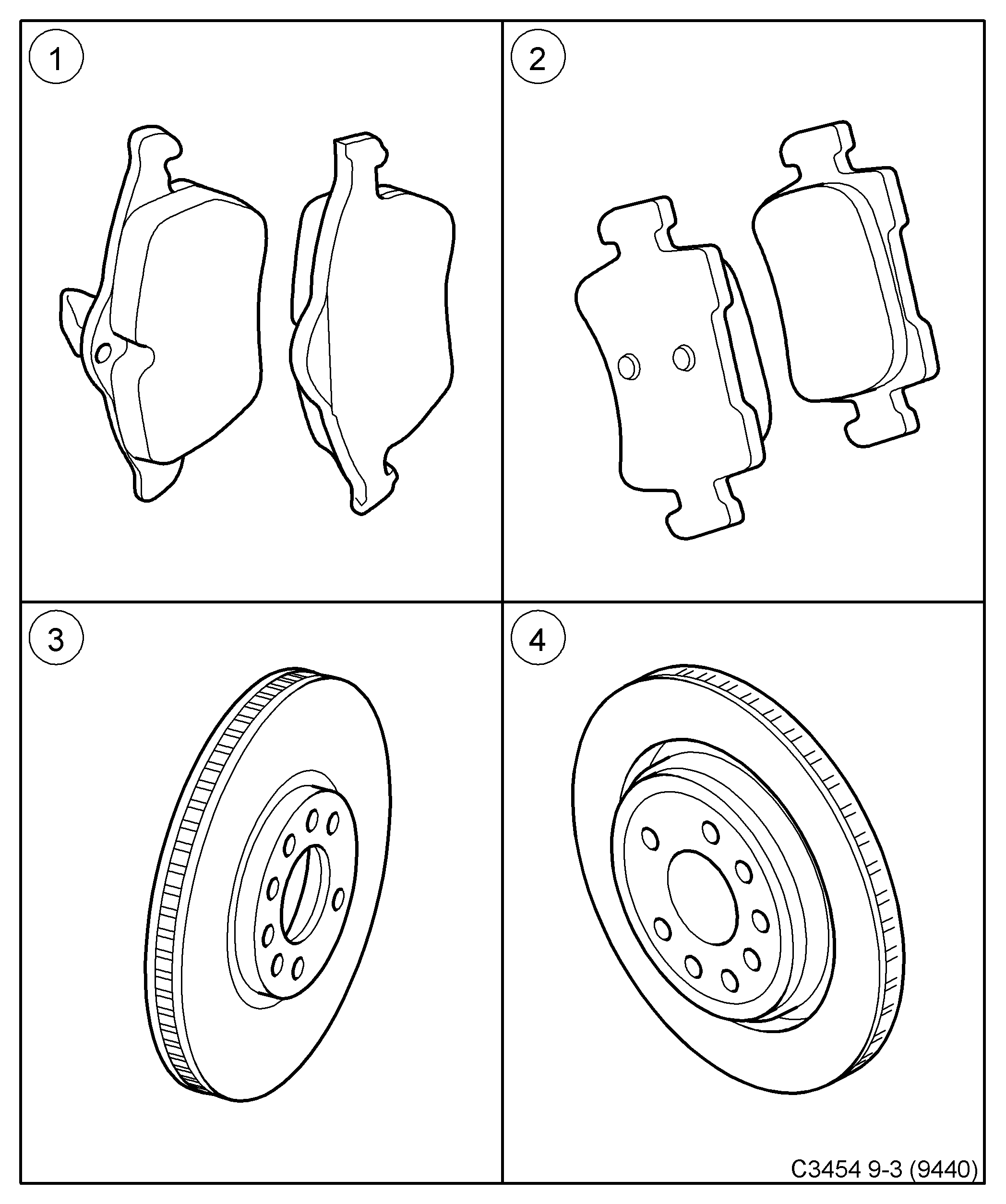 Opel 93188111 - Kit pastiglie freno, Freno a disco www.autoricambit.com