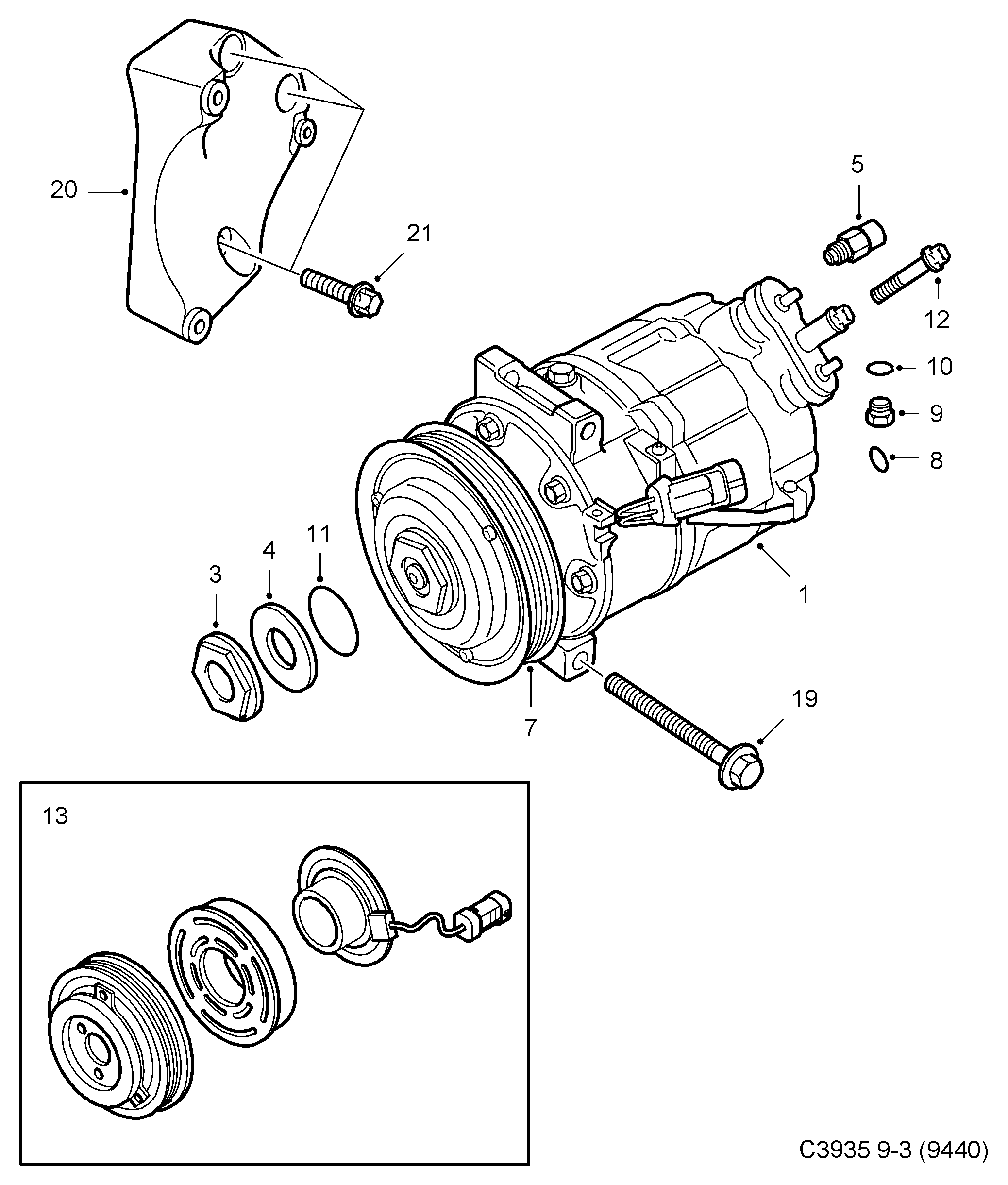 Opel 12792669 - Compressore, Climatizzatore www.autoricambit.com