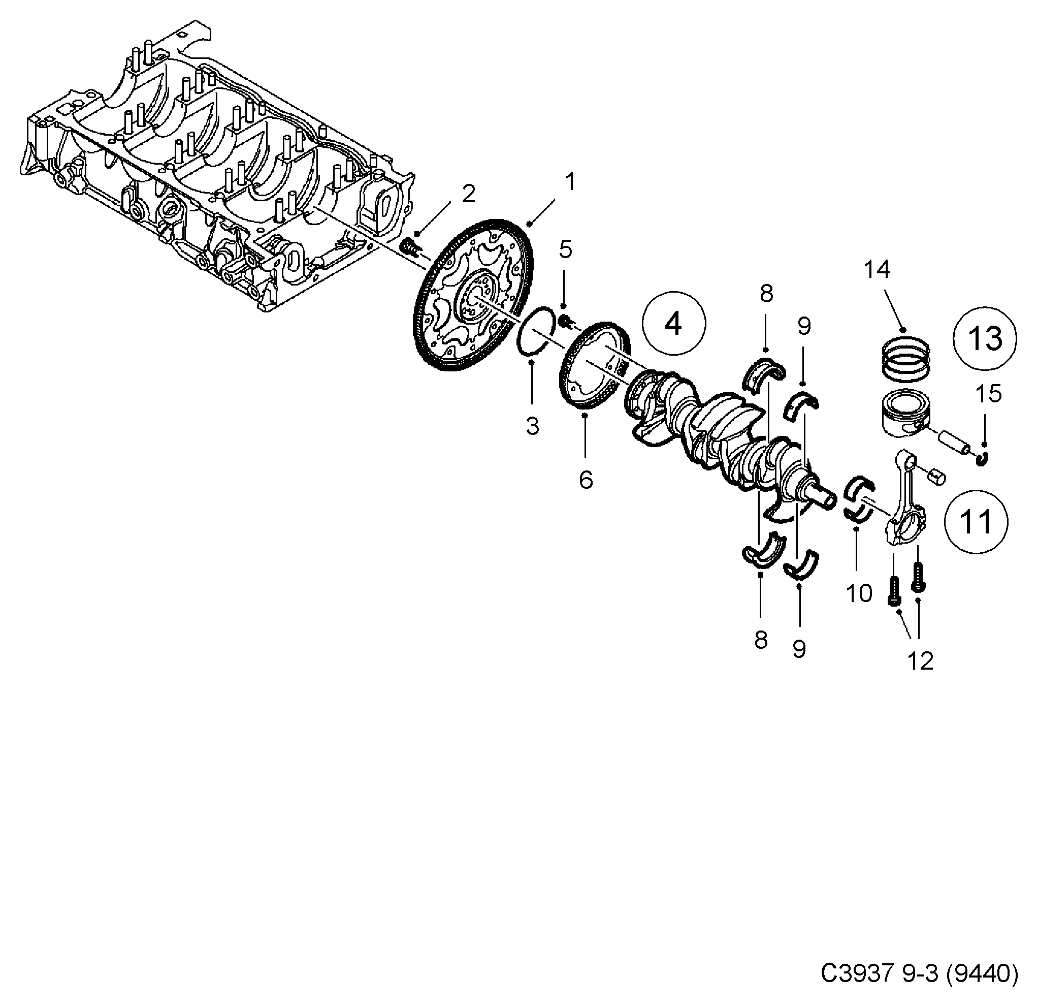 SAAB 90 325 572 - Paraolio, Albero a gomiti www.autoricambit.com