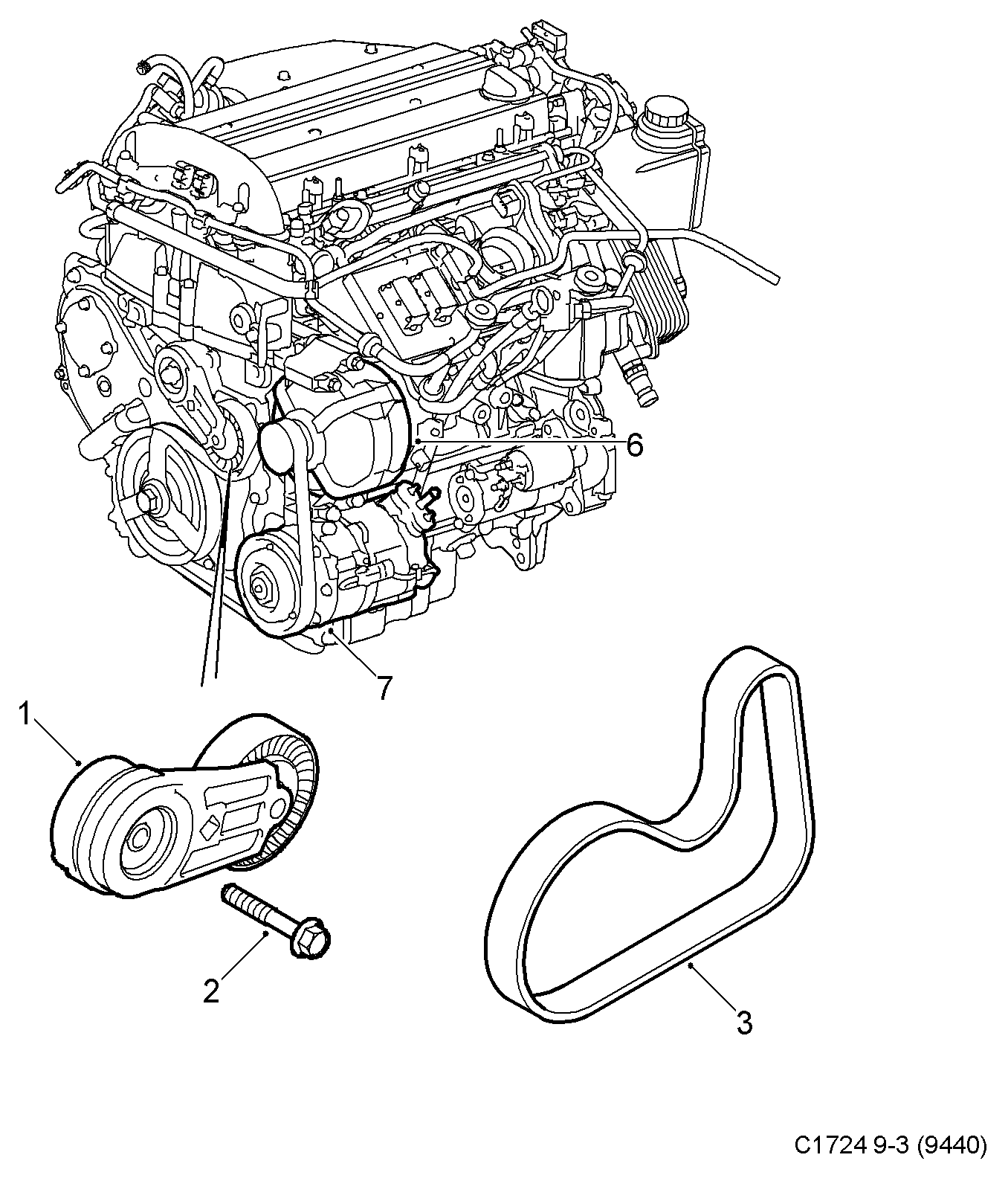 Cadillac 24430296 - Galoppino/Guidacinghia, Cinghia Poly-V www.autoricambit.com