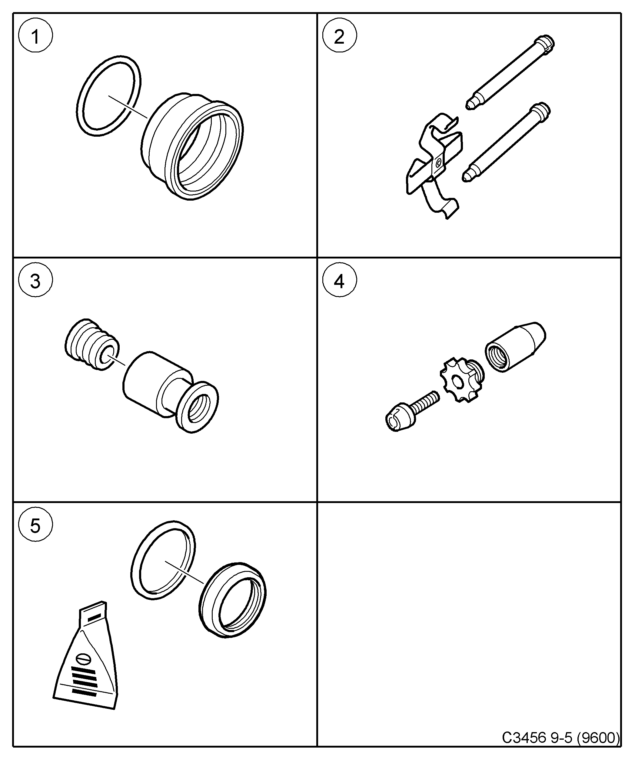 SAAB 4778262 - Kit riparazione, Pinza freno www.autoricambit.com