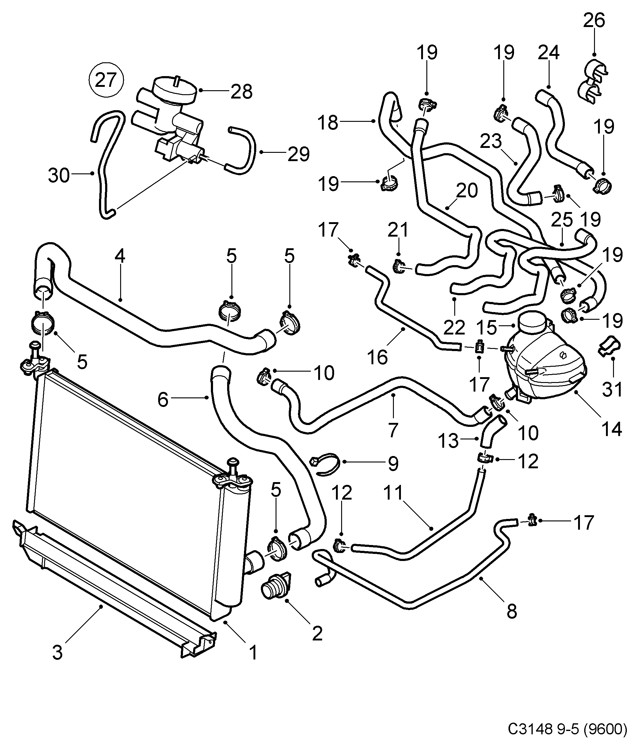 Opel 90467473 - Serbatoio compensazione, Refrigerante www.autoricambit.com