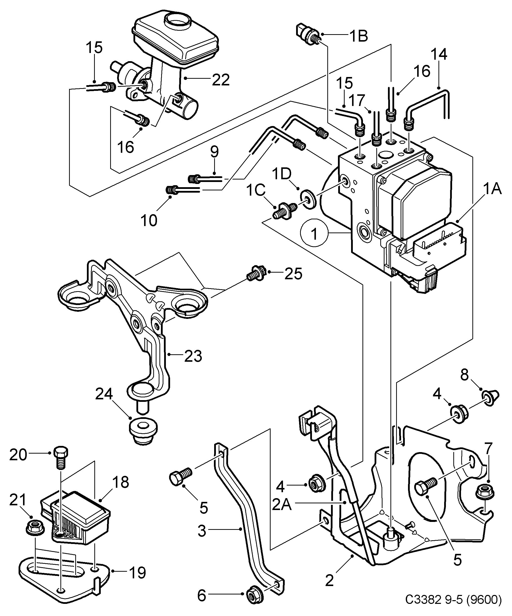 SAAB 52 33 283 - Interruttore a pressione, Idraulica freno www.autoricambit.com